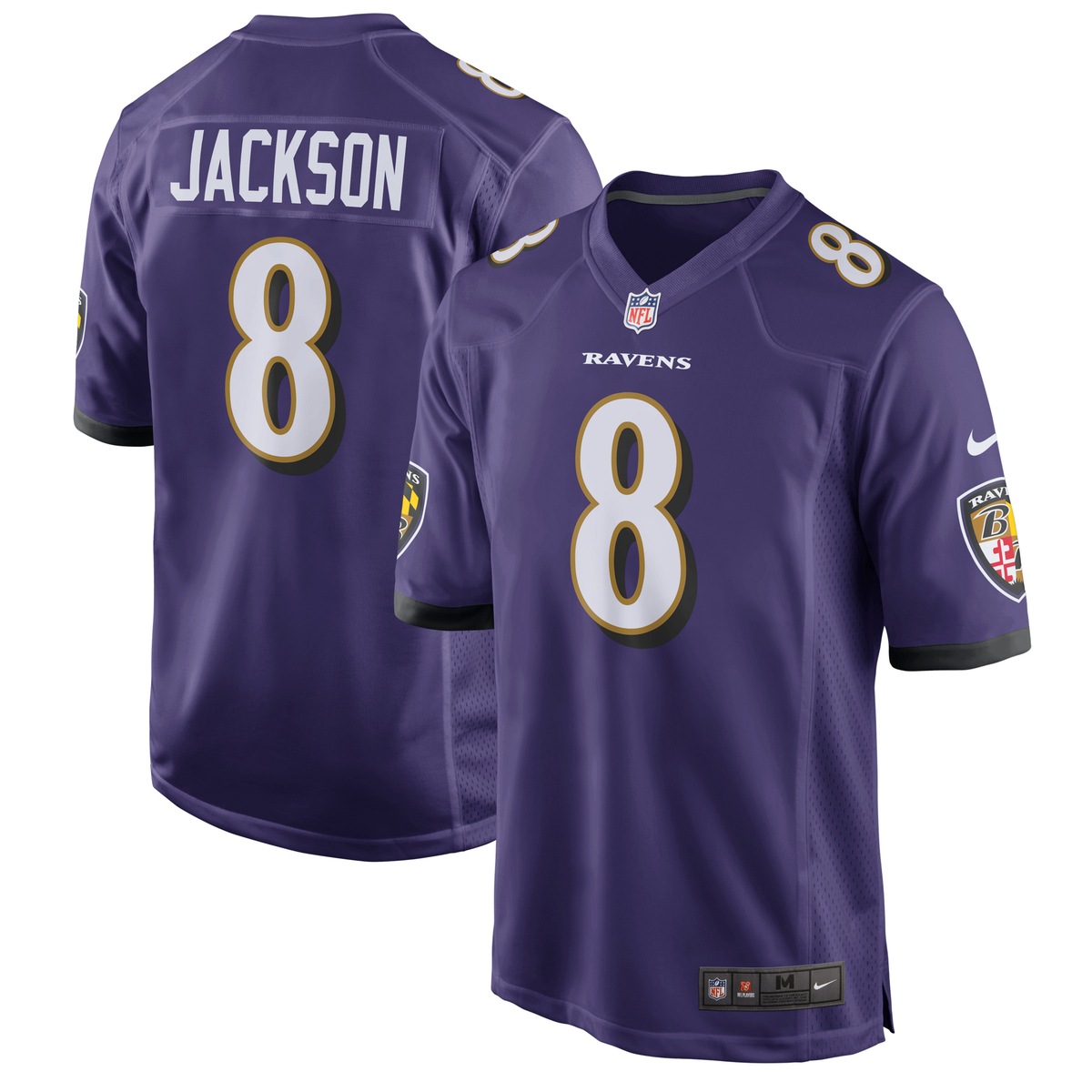 Nike Footballtrikot "Nike Trikot Baltimore Ravens NFL Home Game Jersey Jackson 8"
