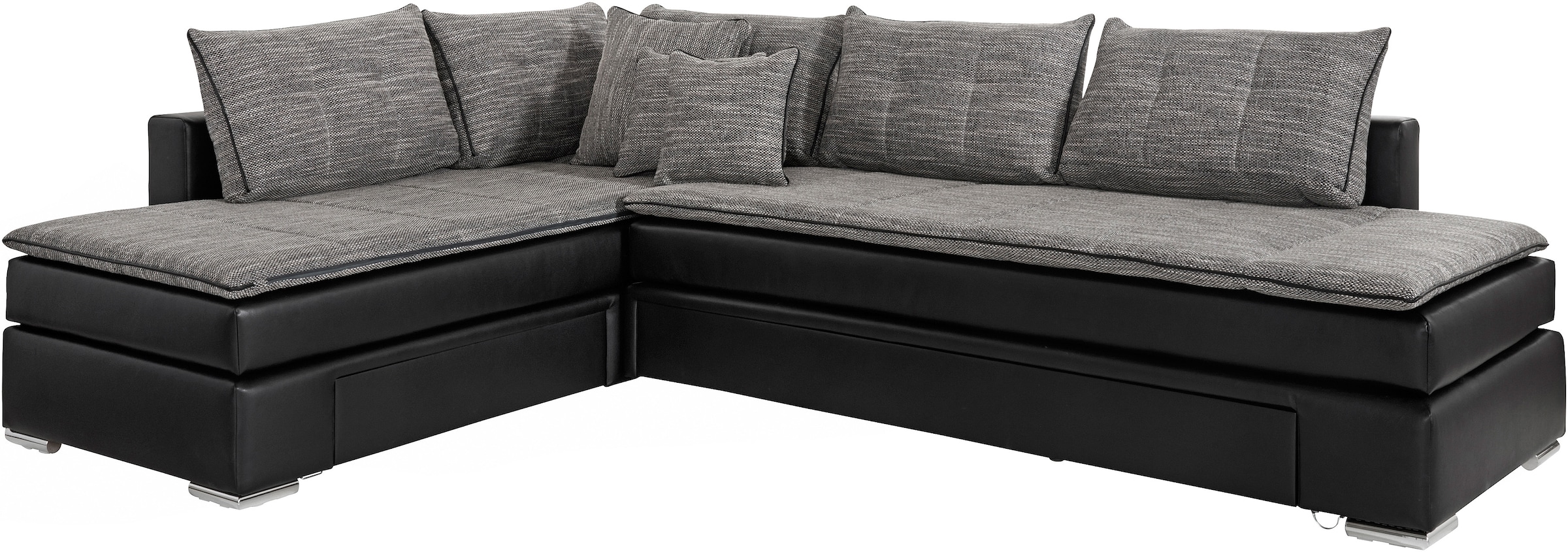 INOSIGN Ecksofa »Night & Day L-Form mit Dauer-Schlaffunktion ohne Armlehnen«, mit Boxspring-Bettfunktion 164x200 cm und Bettkasten, Dauerschläfer!