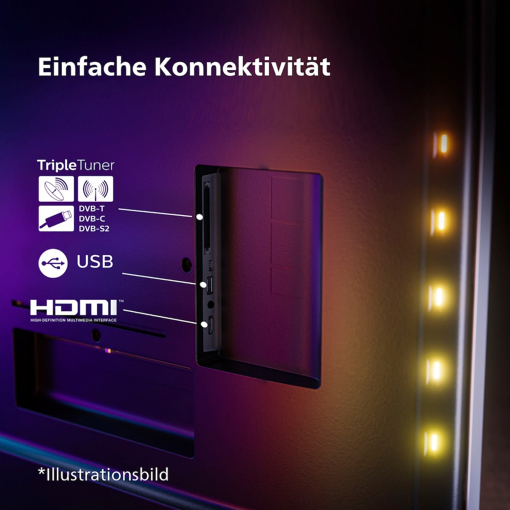 Philips OLED-Fernseher »48OLED708/12«, 121 cm/48 Zoll, 4K Ultra HD, Android TV-Google TV-Smart-TV