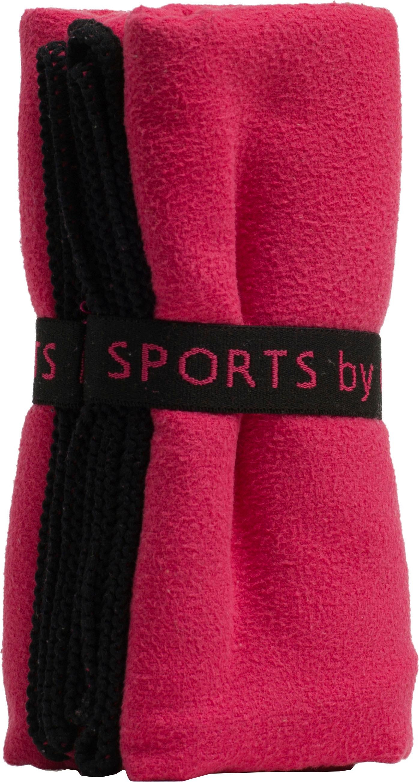 Gözze Sporthandtuch »Sports by Gözze«, (2 St., 2er Set Sporthandtücher 50 x 100 cm), im Set, schnell trocknend, Mikrofaser, für Sport, Reisen & Camping