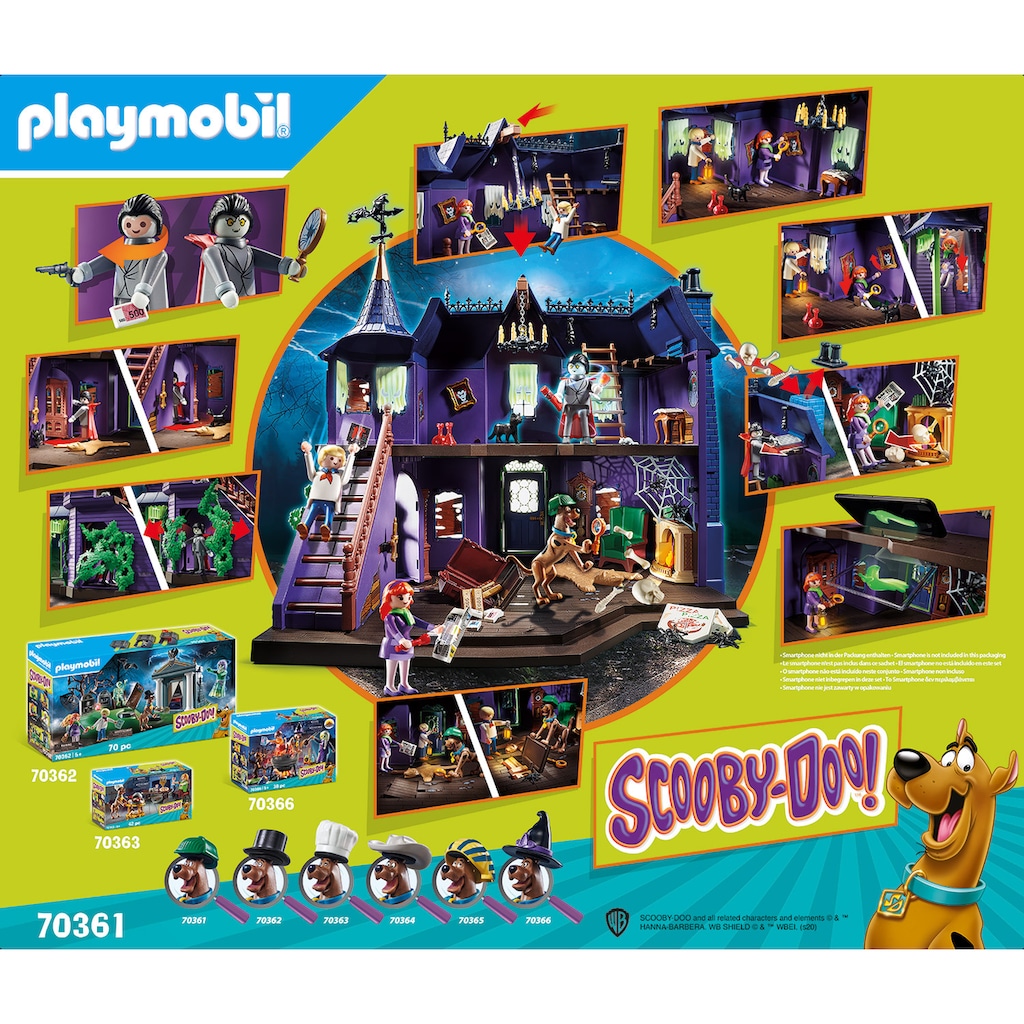 Playmobil® Konstruktions-Spielset »Abenteuer im Geisterhaus (70361), SCOOBY-DOO!«, (177 St.), Made in Germany