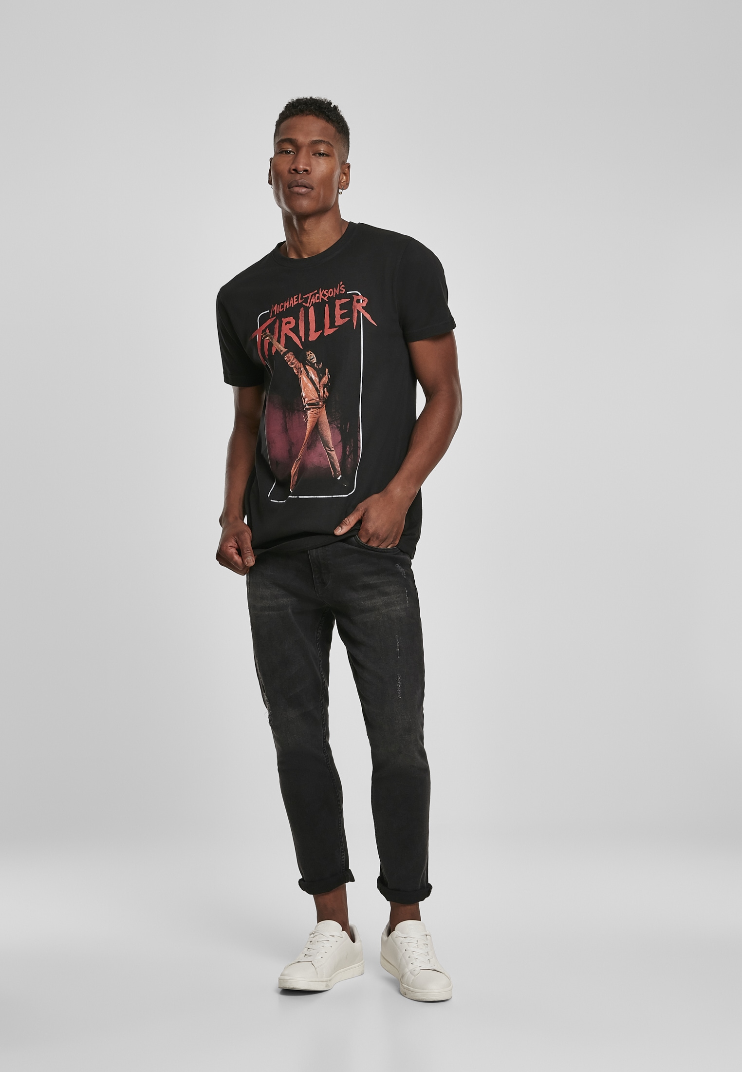 Merchcode Kurzarmshirt »Merchcode Herren Michael Jackson Thriller Video Tee«, (1 tlg.)