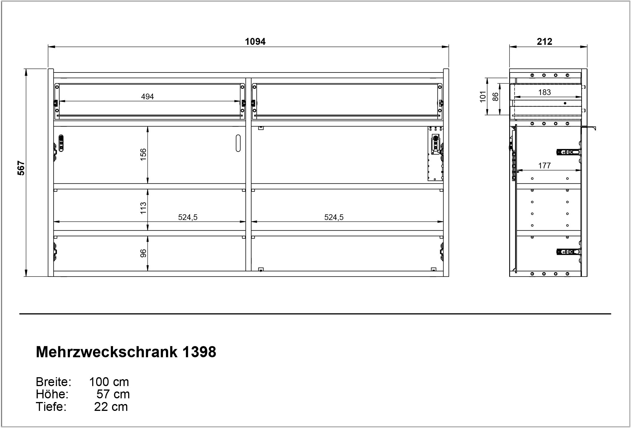 GERMANIA Schuhschrank »Ameca, Hängeschrank,«, mit Soft close, für bis zu 12 Paar Schuhe, 110x22x57 cm