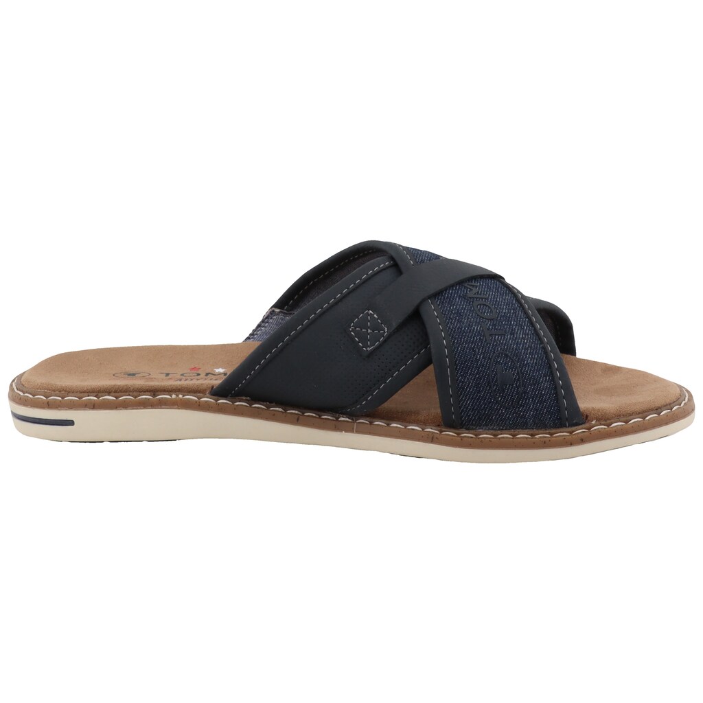 TOM TAILOR Pantolette, Sommerschuh, Schlappen, Poolslides, in Schuhweite G (weit)