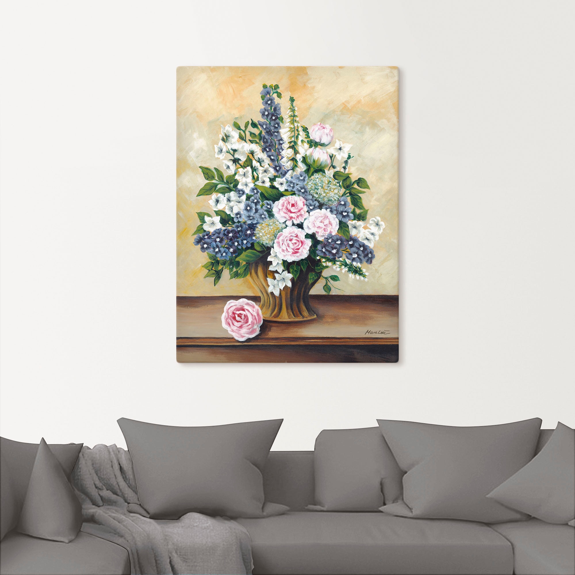 Artland »Blumenbouqet« Blumen 1 Stk. tlg. auf Holzrahmen gespannt