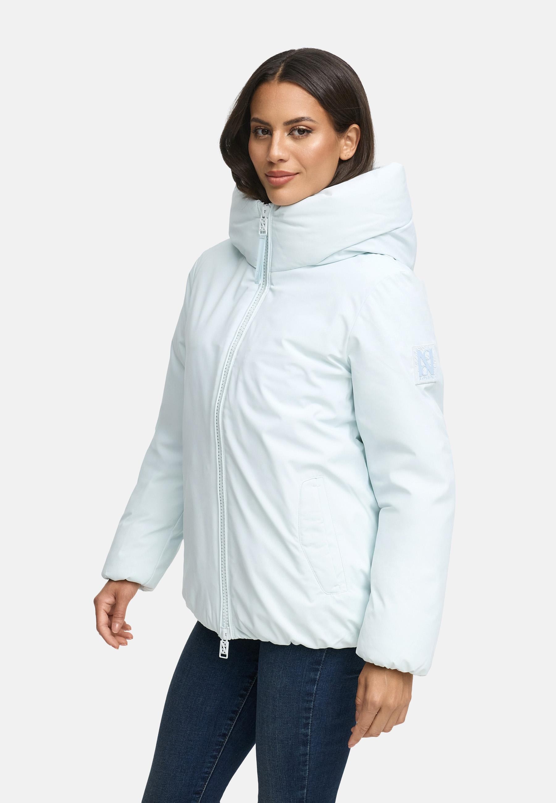 Navahoo Winterjacke »Blütenlicht 14«, mit Kapuze, Warme Damenjacke mit hohem Kragen