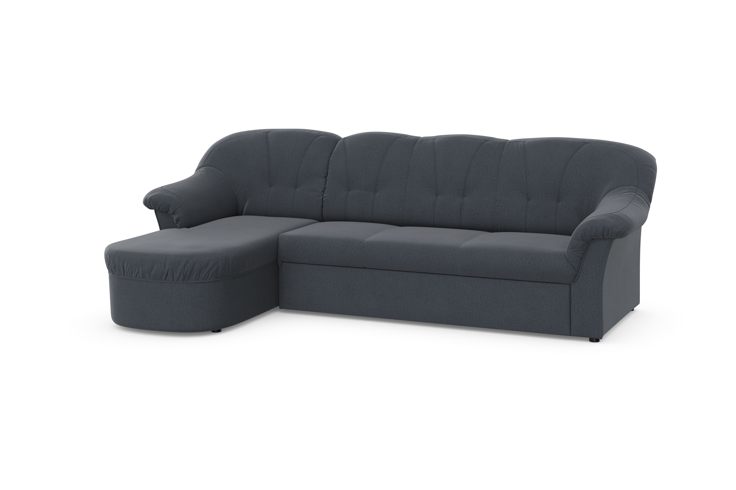DOMO collection Ecksofa »Pegnitz, elegante Rückensteppung, kompakte Stellmaße 238/141cm, L-Form«, wahlweise mit Bettfunktion