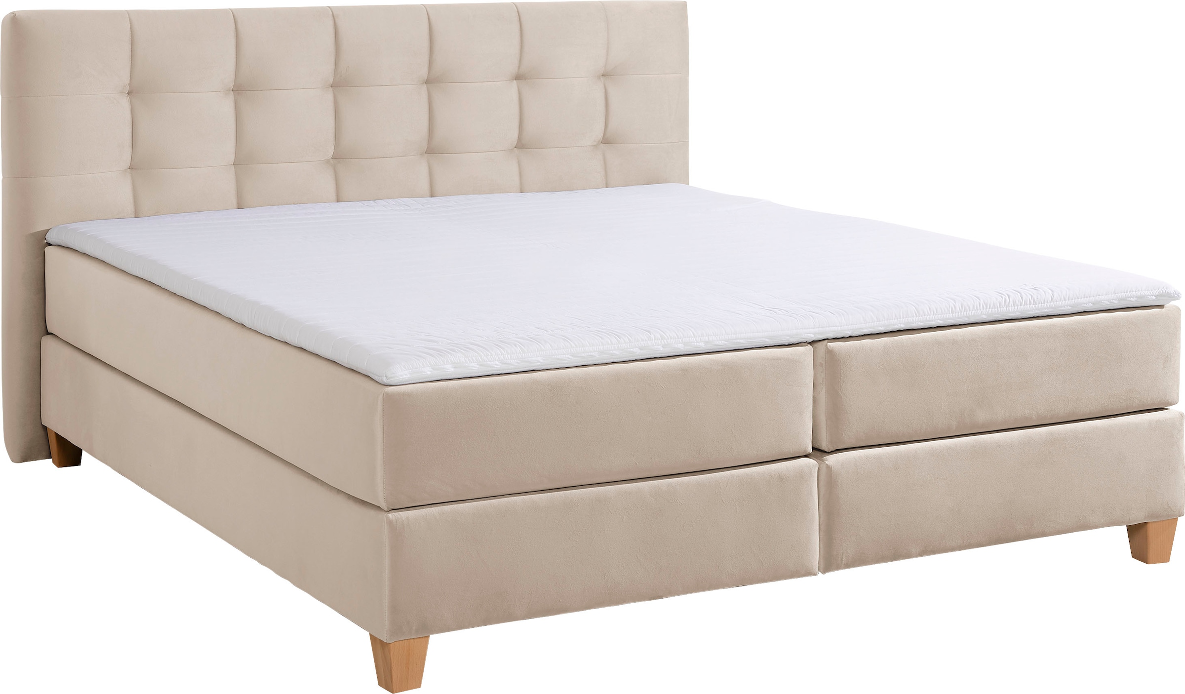 Home affaire Boxspringbett »Moulay«, inkl. Topper, in 3 Härtegraden, TFK auch in Härtegrad 4