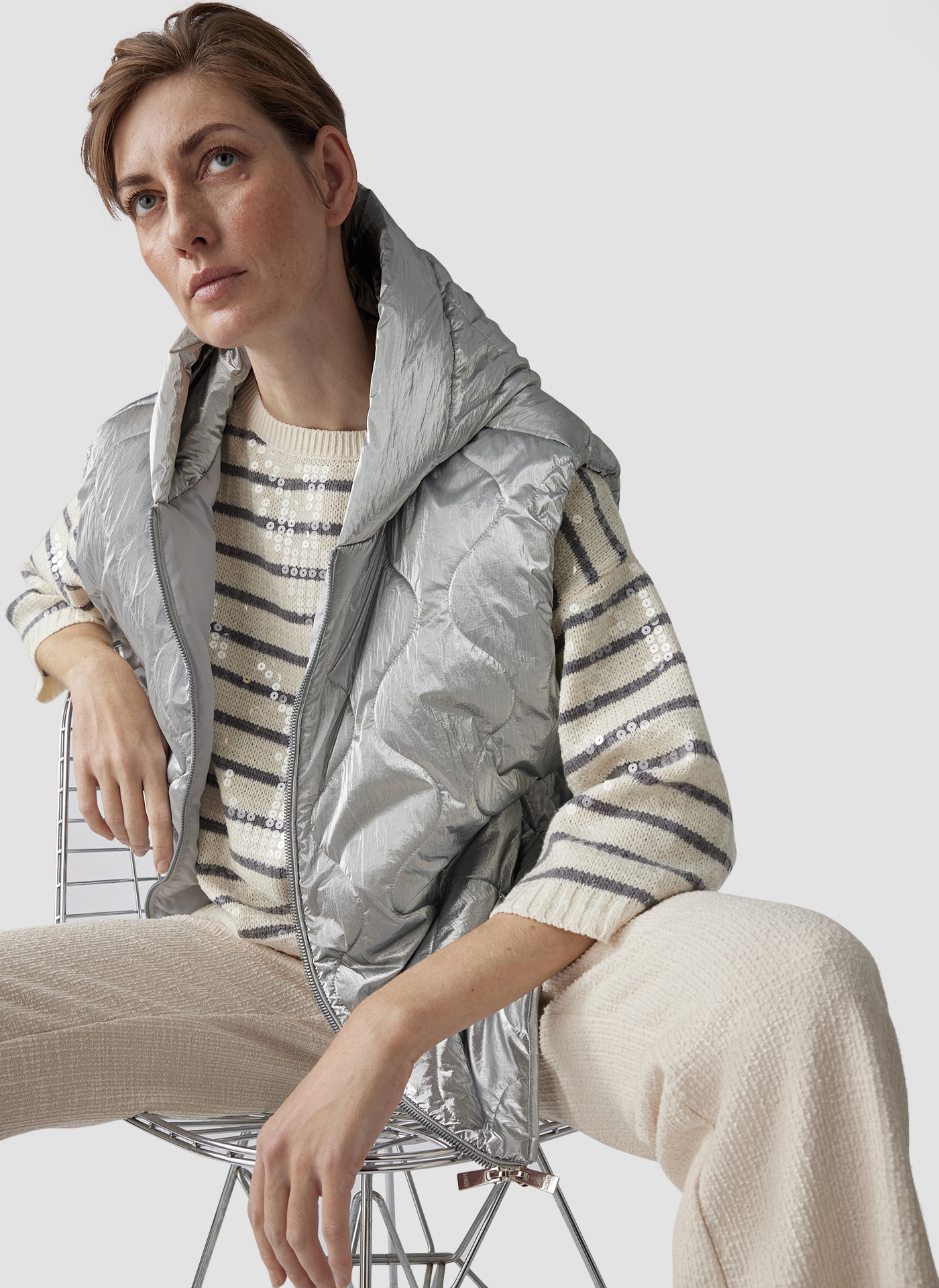 LeComte Steppweste »LeComte Steppweste in glänzendem Design mit Kapuze«