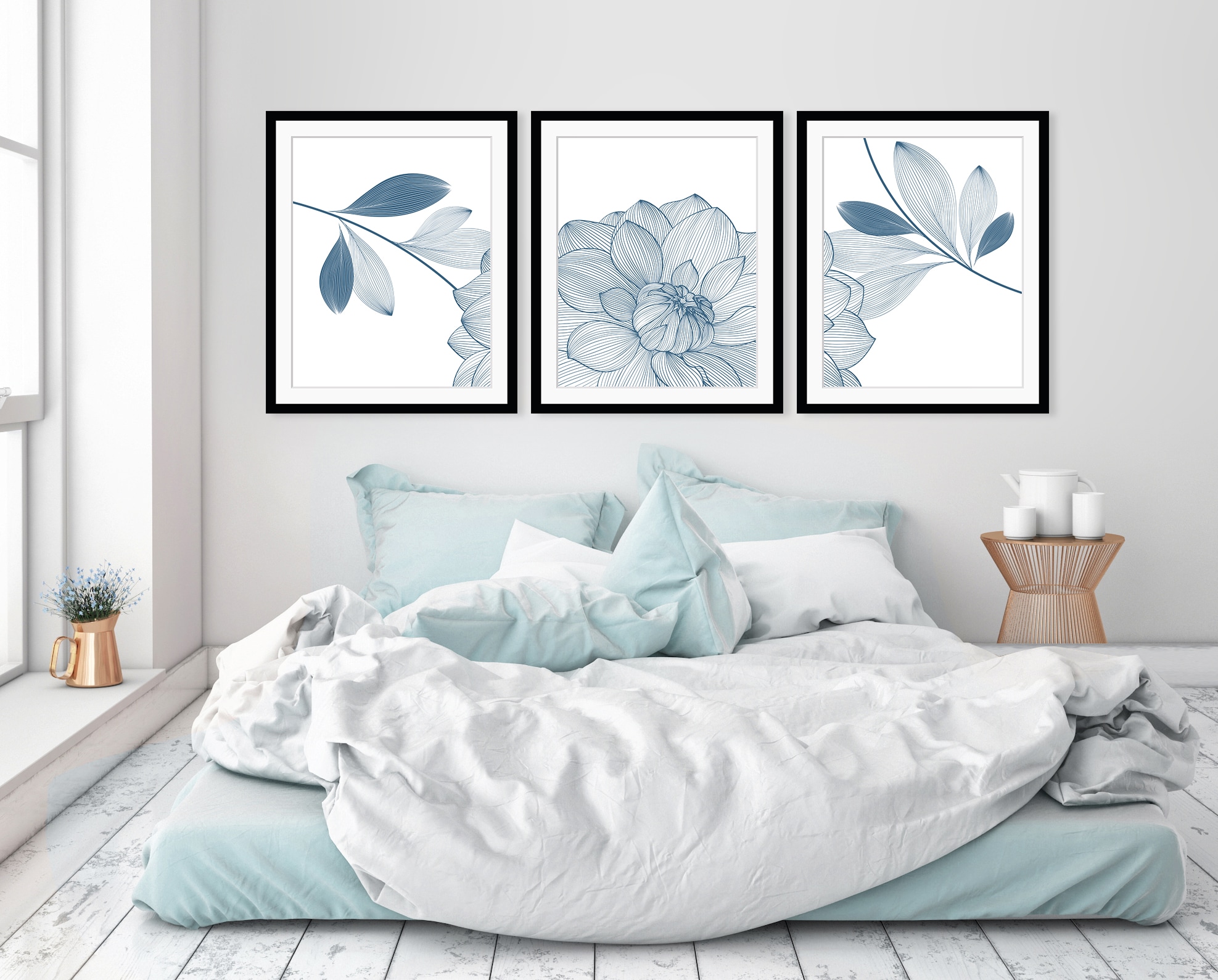 queence Bild »Anja«, Blumen, (Set), Blumen, gerahmt
