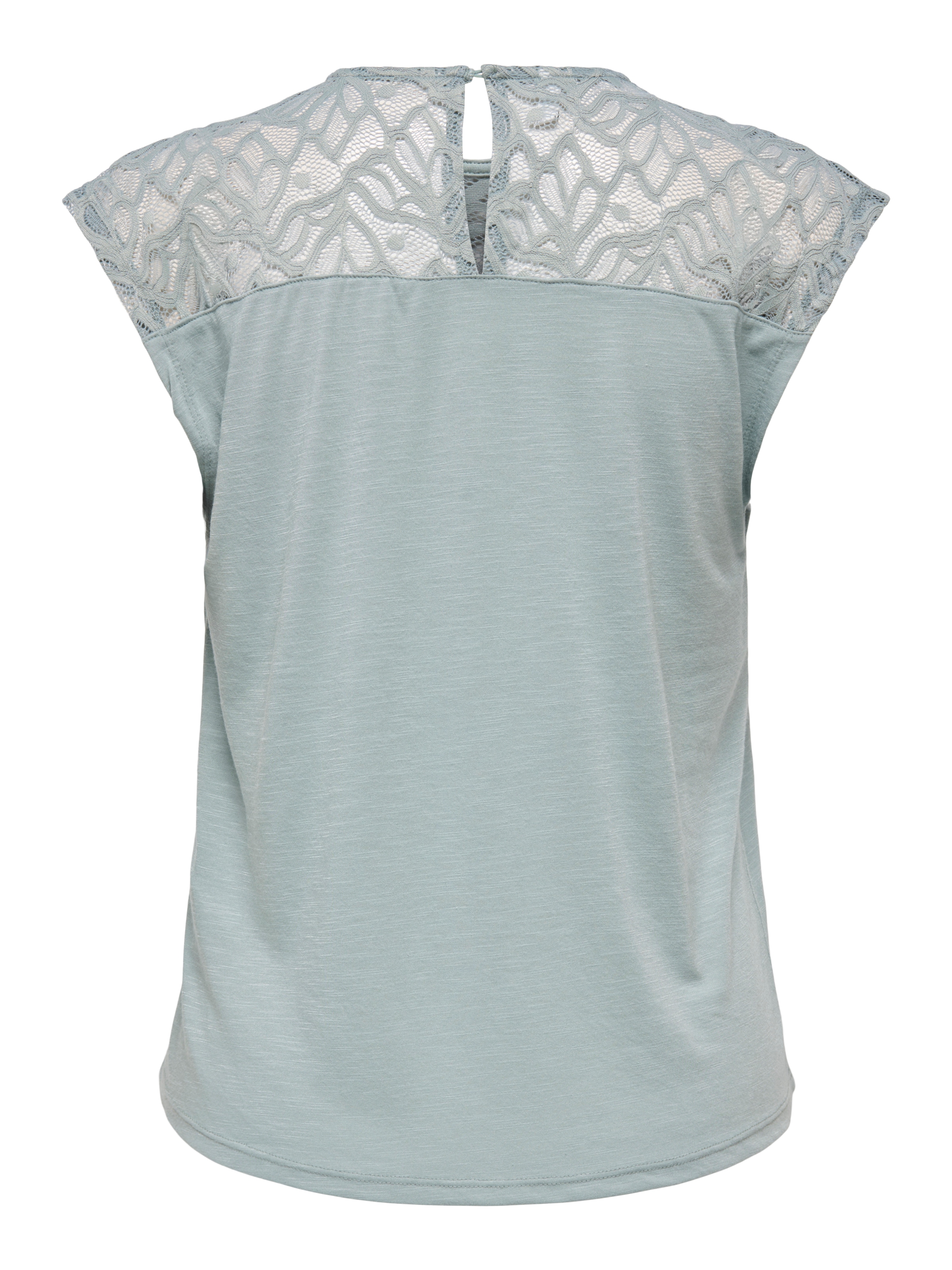 ONLY Spitzenshirt »ONLSINDY LIFE S/S O-NECK MIX TOP JRS«