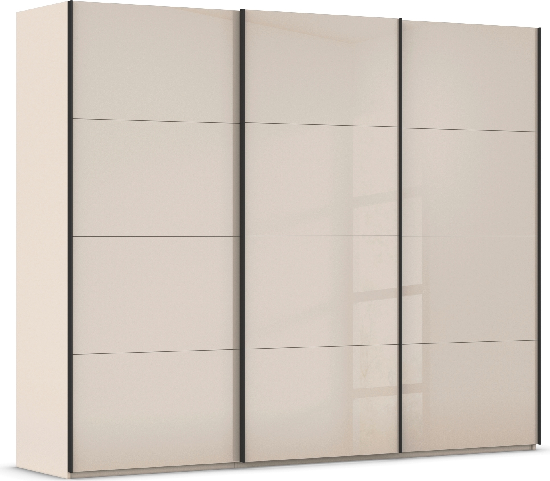 rauch Schwebetürenschrank "Kleiderschrank Schrank Garderobe Schlafzimmerschrank SCALE-FYRA" edle viergeteilte Türen mit Glas-Front viele Farben MADE IN GERMANY