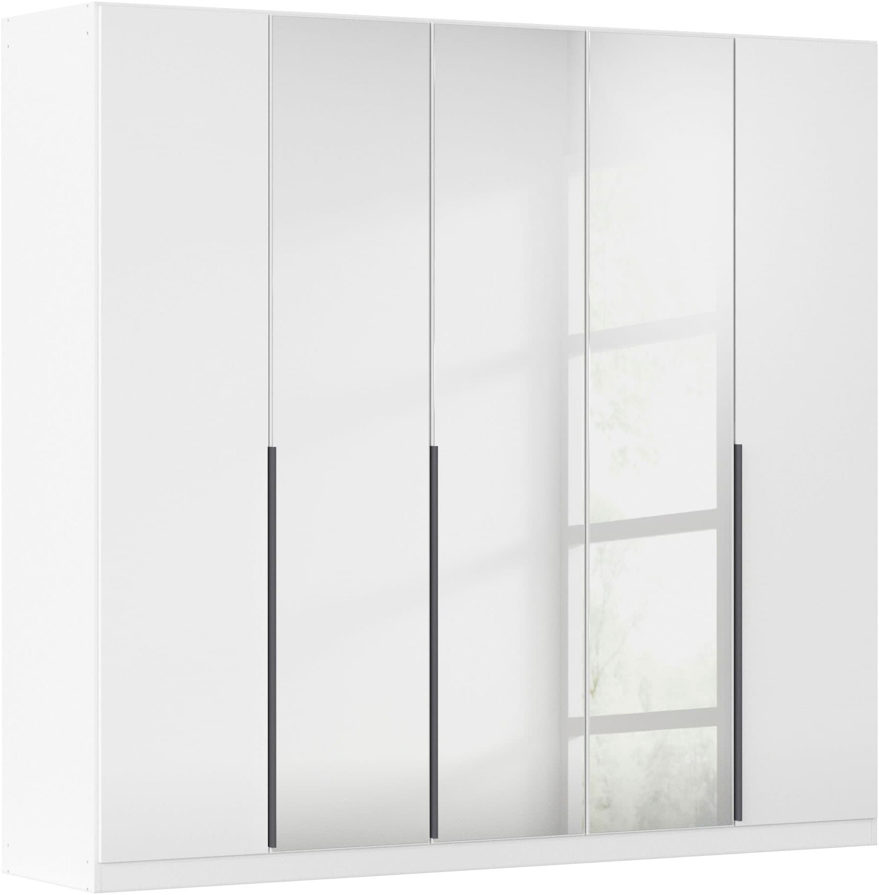 OTTO home Drehtürenschrank "Kleiderschrank Schrank Garderobe AGORDO mit Dekor- oder Hochglanzfront" in zwei Griff-Farben, Breiten 91-405 cm, durchdachte Innenausstattung, in 8 Breiten und 2 Höhen MADE IN GERMANY