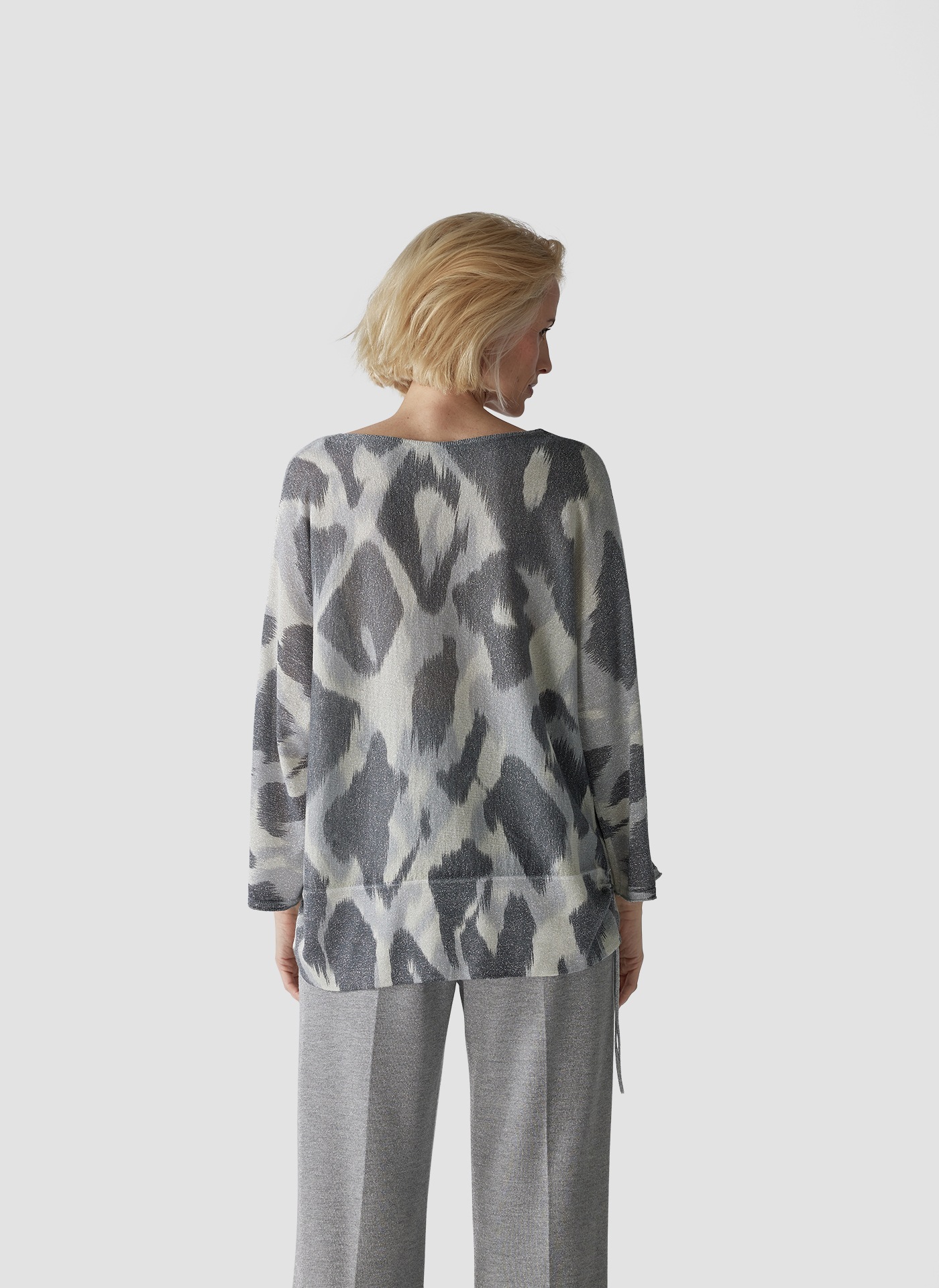 LeComte Strickpullover »LeComte Pullover mit Animal-Print und Kordelzugdetails«