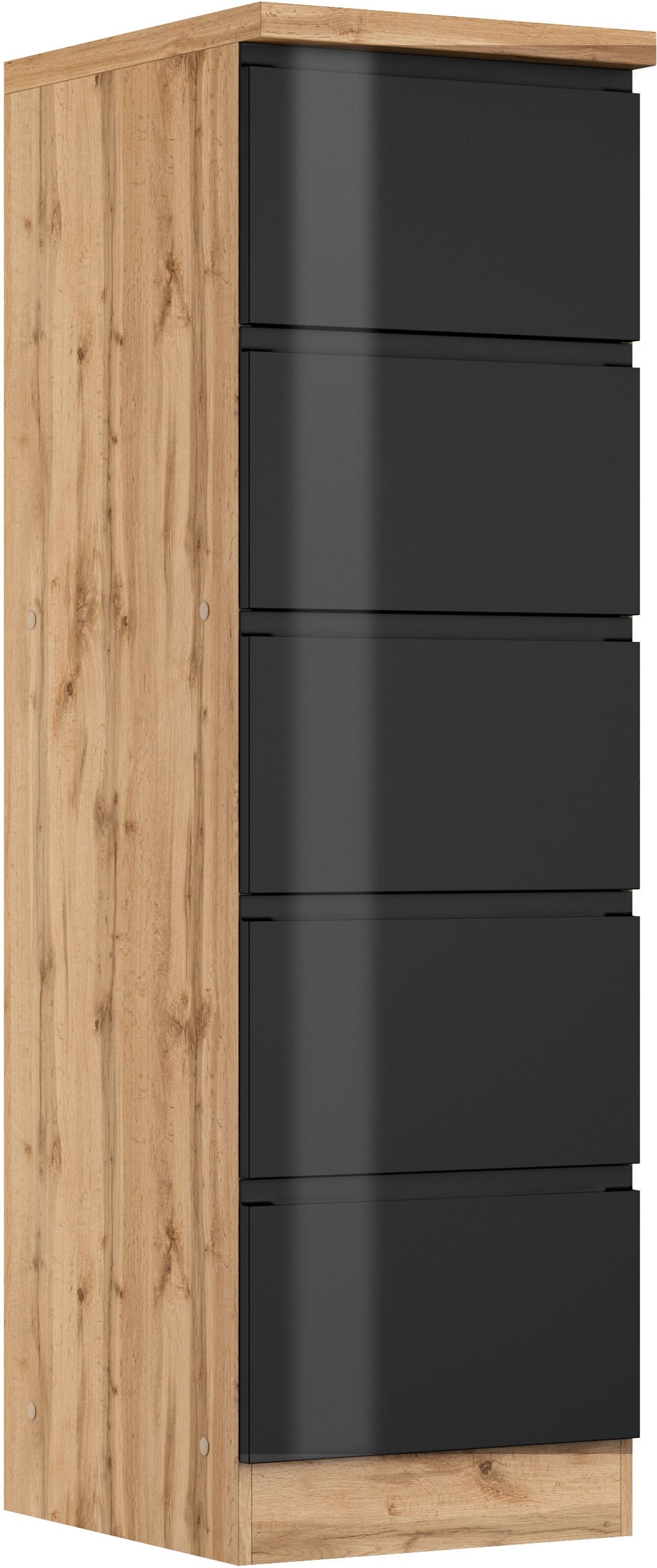 KOCHSTATION Vorratsschrank "KS-Virginia,neu in verbesserter Ausführung" Stauraum, Softclose, mit CPL-Arbeitsplatte, Breite 60 cm, 5 Auszüge, Soft-Close-Funktion
