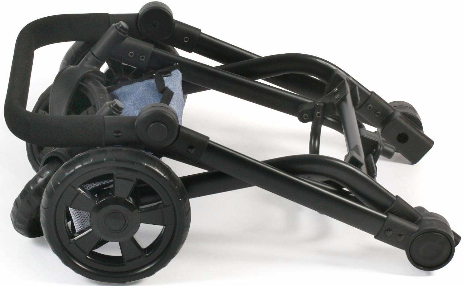 CHIC2000 Kombi-Puppenwagen »Mika, Blau«, mit schwenkbaren Vorderrädern