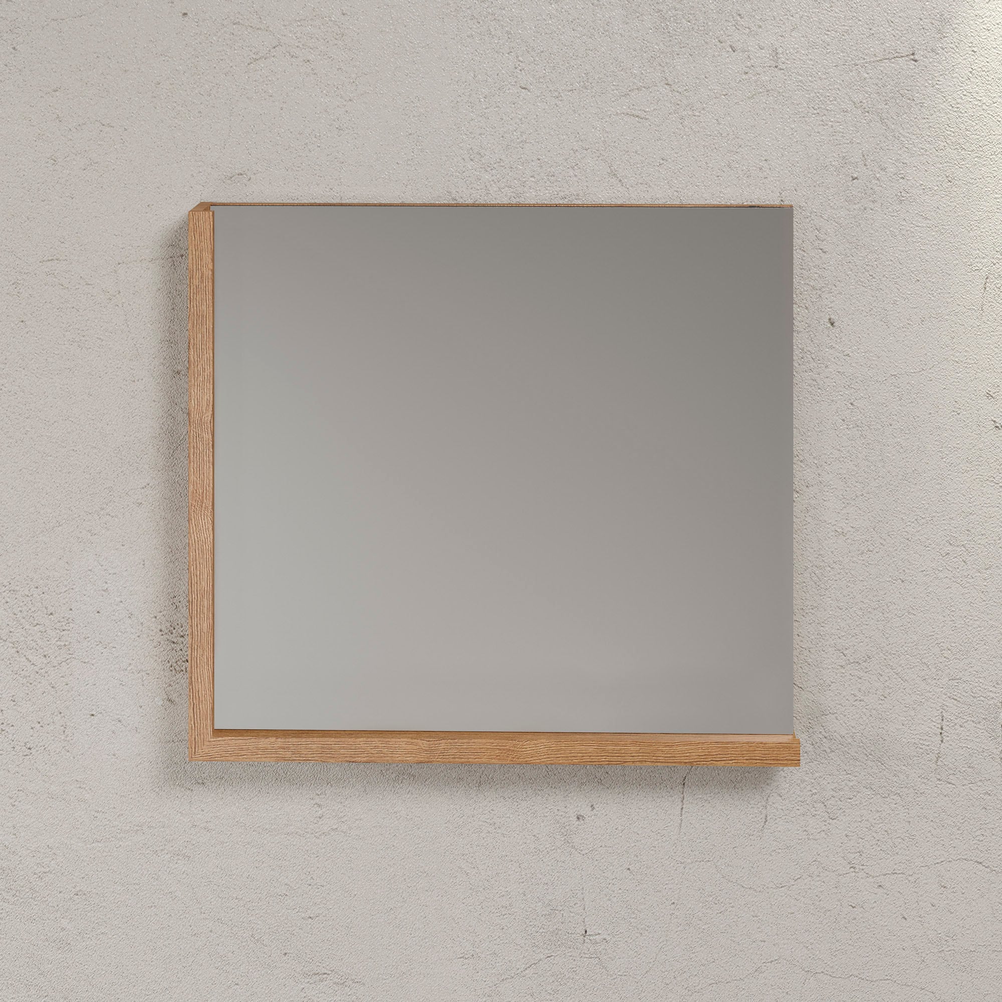 INOSIGN Spiegel »Premont«, (1 St.), Rahmen und Ablagefläche in Holzoptik, B/H ca.: 80/72 cm