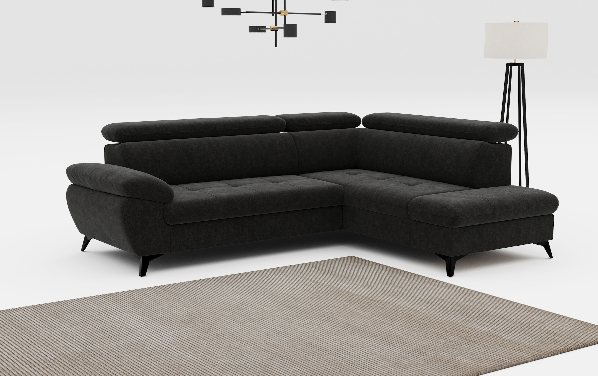 COTTA Ecksofa "Hudson L-Form", mit Kopfteilverstellung, wahlweise mit Bettf günstig online kaufen