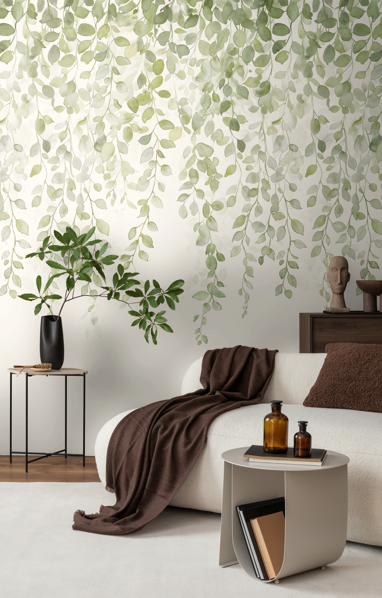 living walls Fototapete »The Wall 4 Botanic – Filigrane Blätterranken Vlies-Fototapete« Motiv | matt | naturalistisch leicht strukturiert Filigrane Blätterranken mit dekorativer Tiefenwirkung