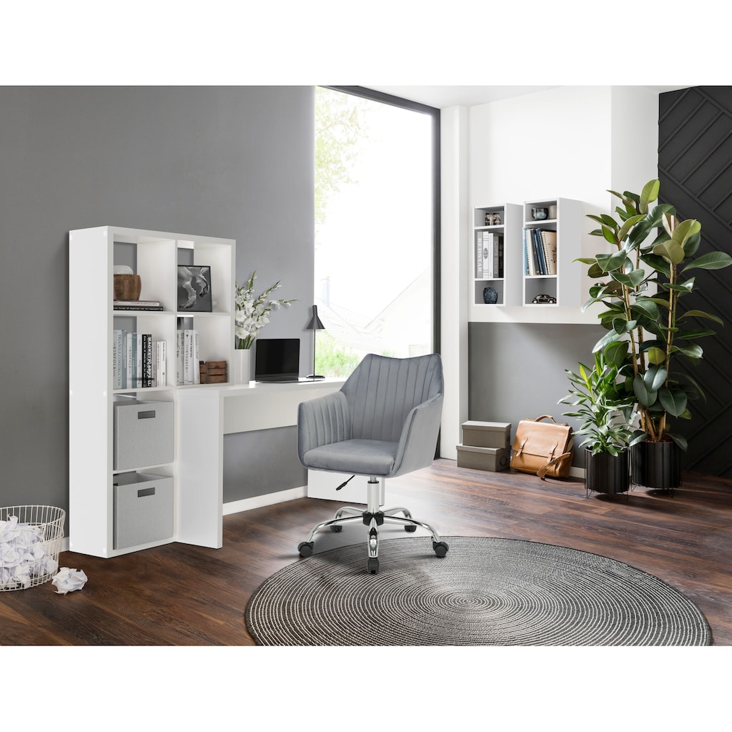 INOSIGN Bürostuhl »Cesano, eleganter Schreibtischstuhl«, Stoff, bequeme Polsterung, Samststuhl