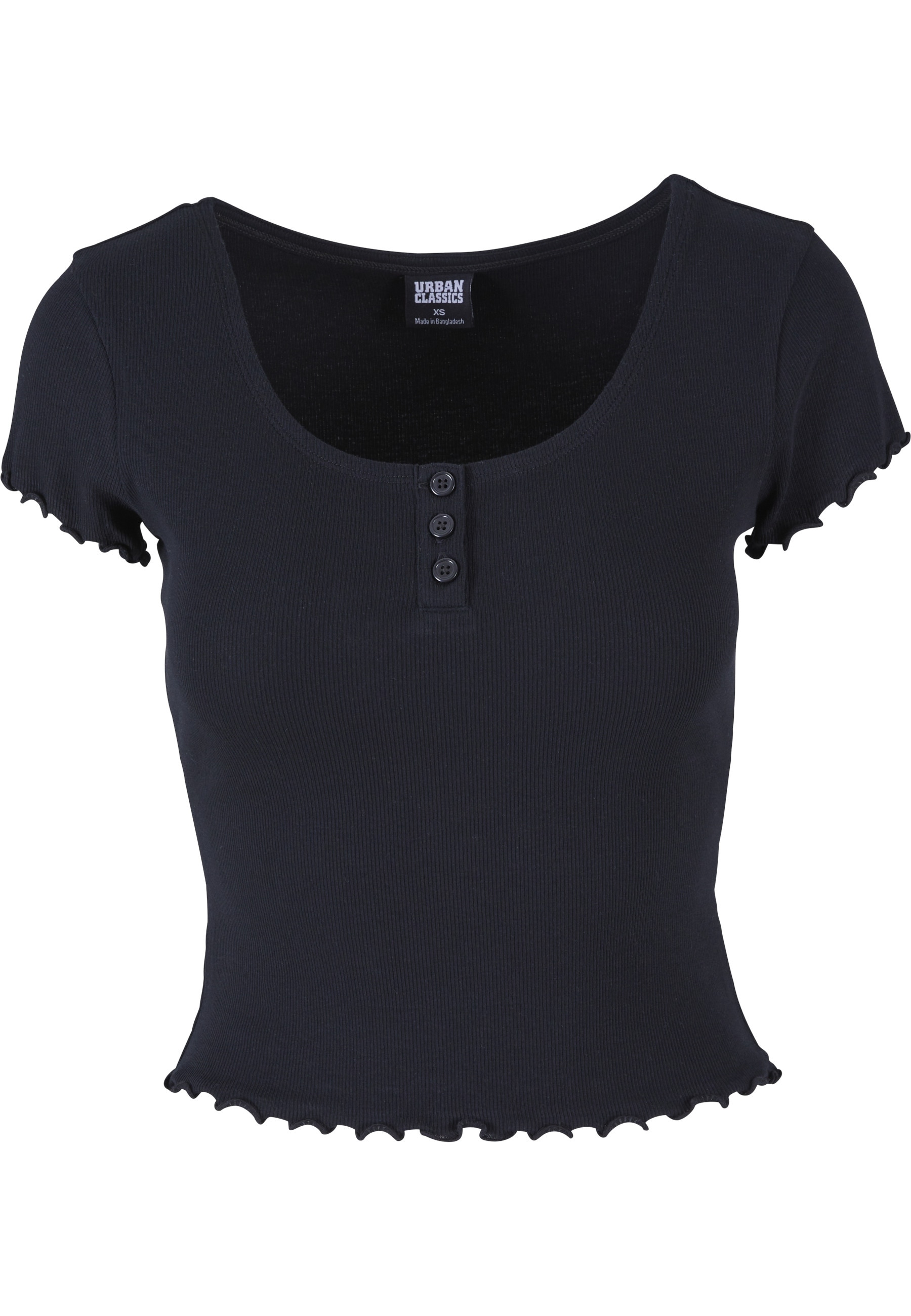 URBAN CLASSICS T-Shirt "Urban Classics Damen Ladies Rib Babylock Tee" 1 Stk günstig online kaufen