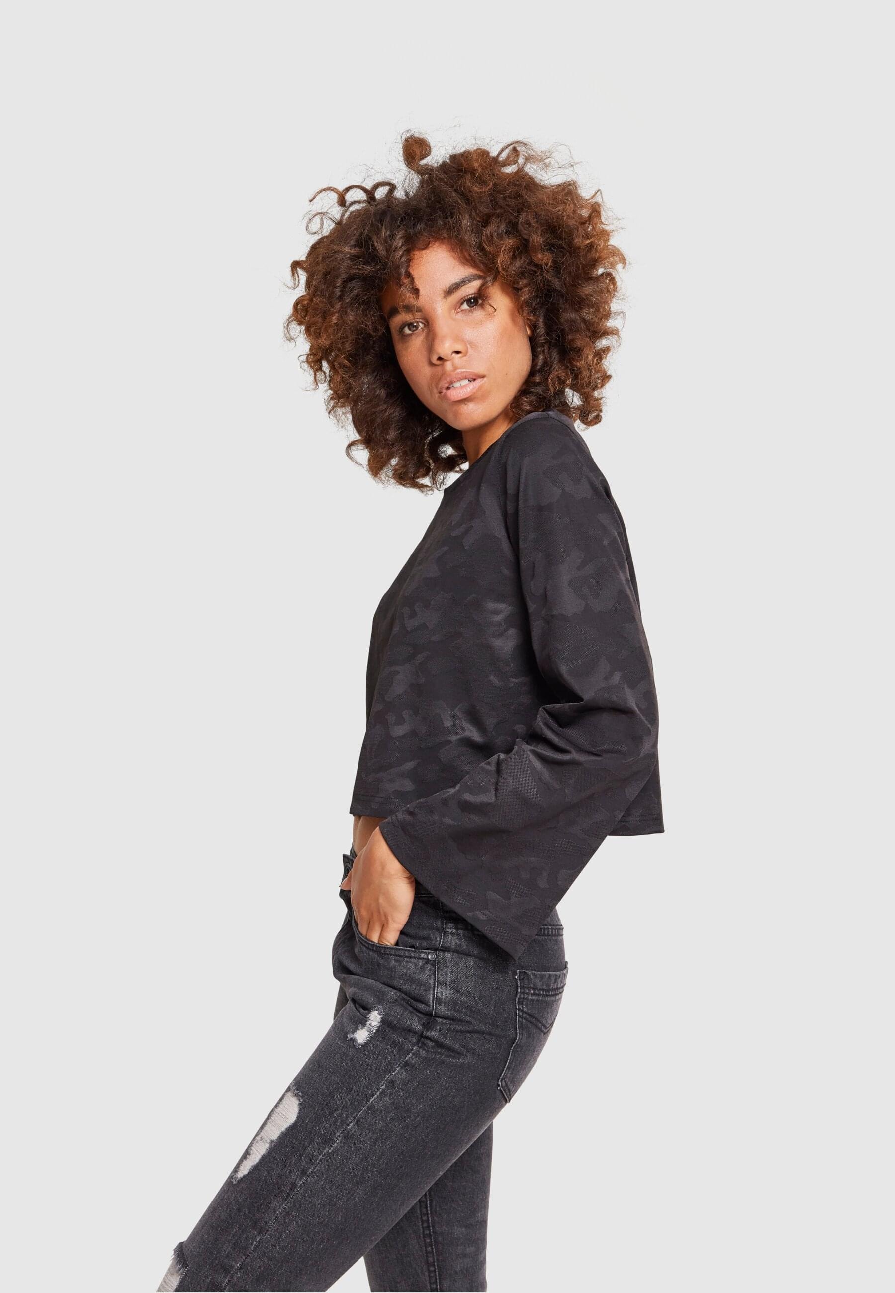 URBAN CLASSICS T-Shirt kaufen BAUR | L/S«, »Damen (1 Ladies tlg.) Short online Jacquard Camo