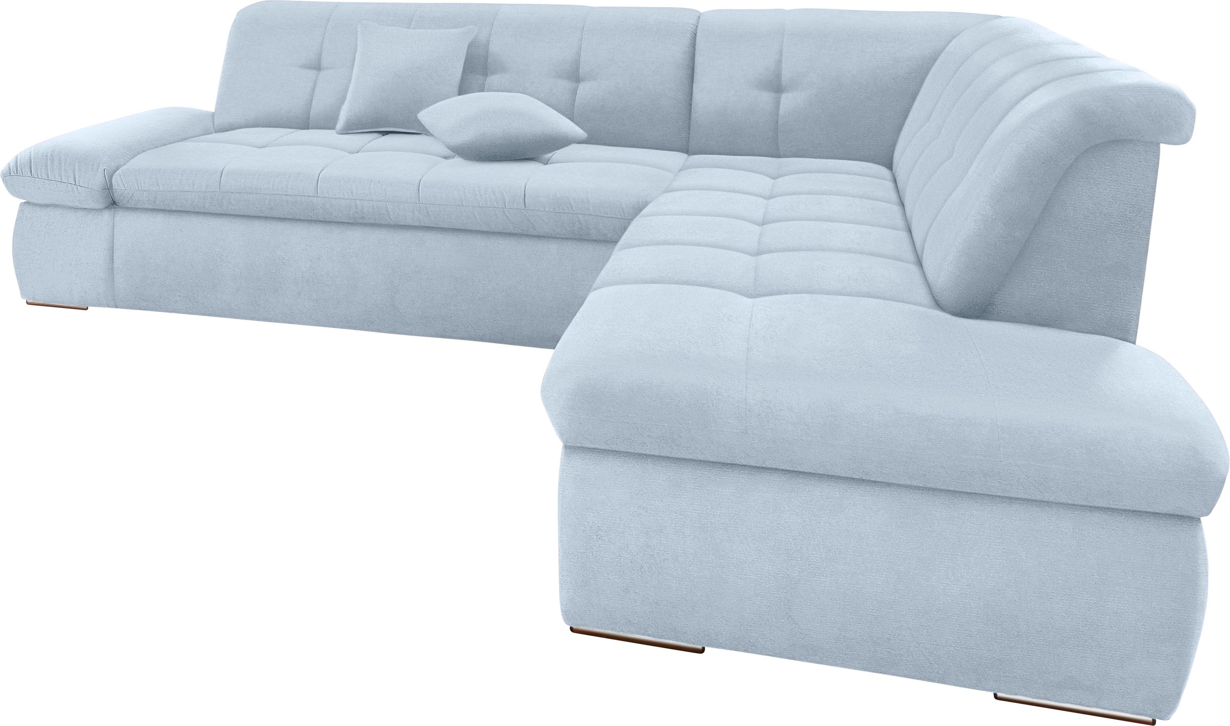 DOMO collection Ecksofa "NMoric incl. Zierkissen B/T/H: 273/216/80 cm L-For günstig online kaufen