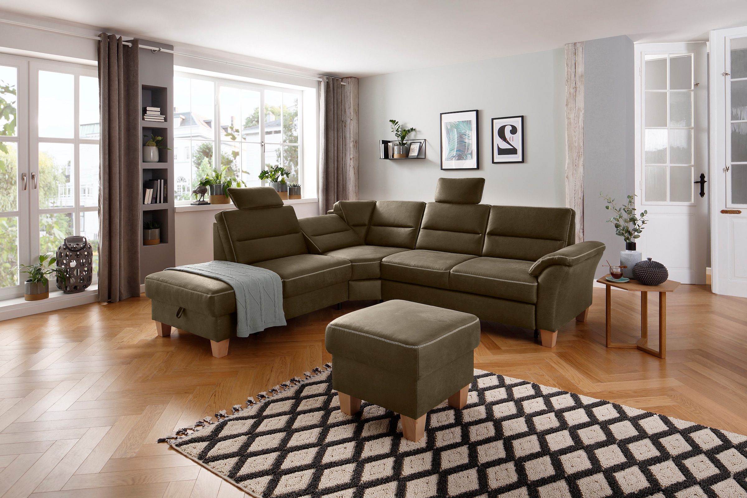 OTTO home Ecksofa "Soleo L-Form" komfortable Trapezecke mit Relaxfunktion, optional Schlaffunktion