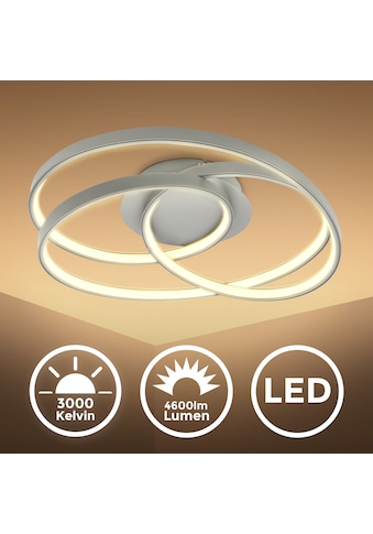 LED Deckenleuchte »LED Frame-Deckenlampe, Ringleuchte, Silber, 3.000K«, 1 flammig-flammig