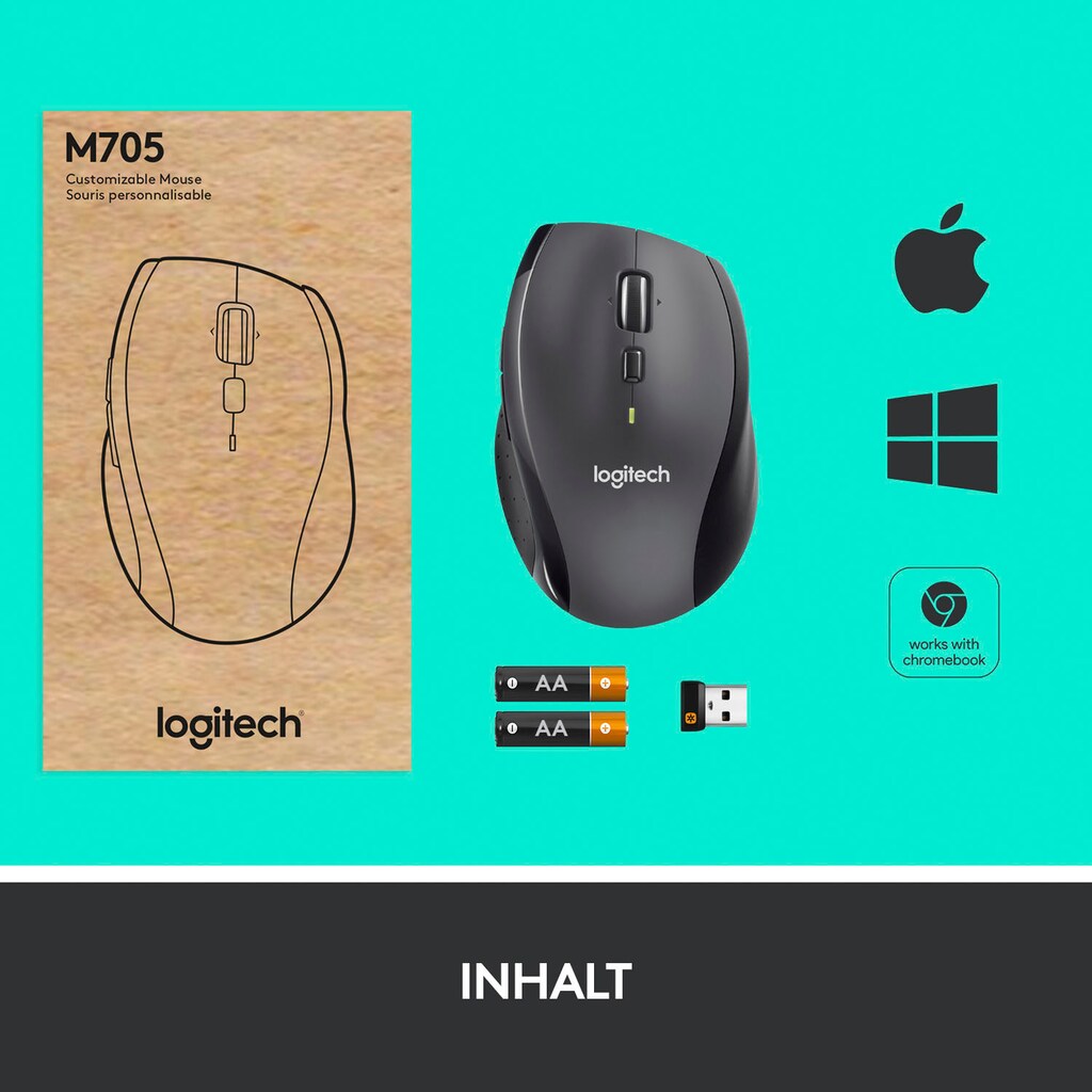 Logitech Maus »Marathon M705«, RF Wireless