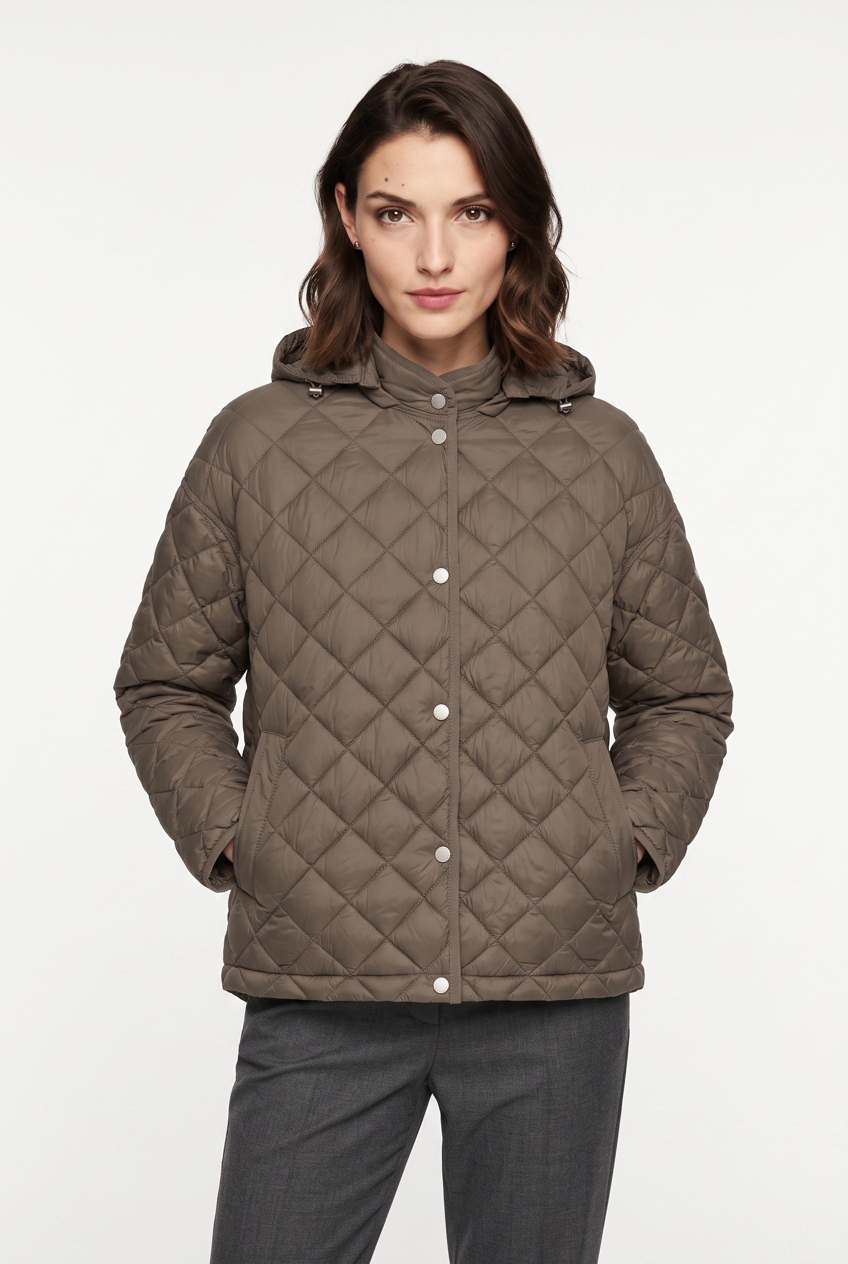 Cinque Steppjacke "CIPHIL" mit Kapuze mit abnehmbarer Kapuze, Oversize Fit, leicht wärmend