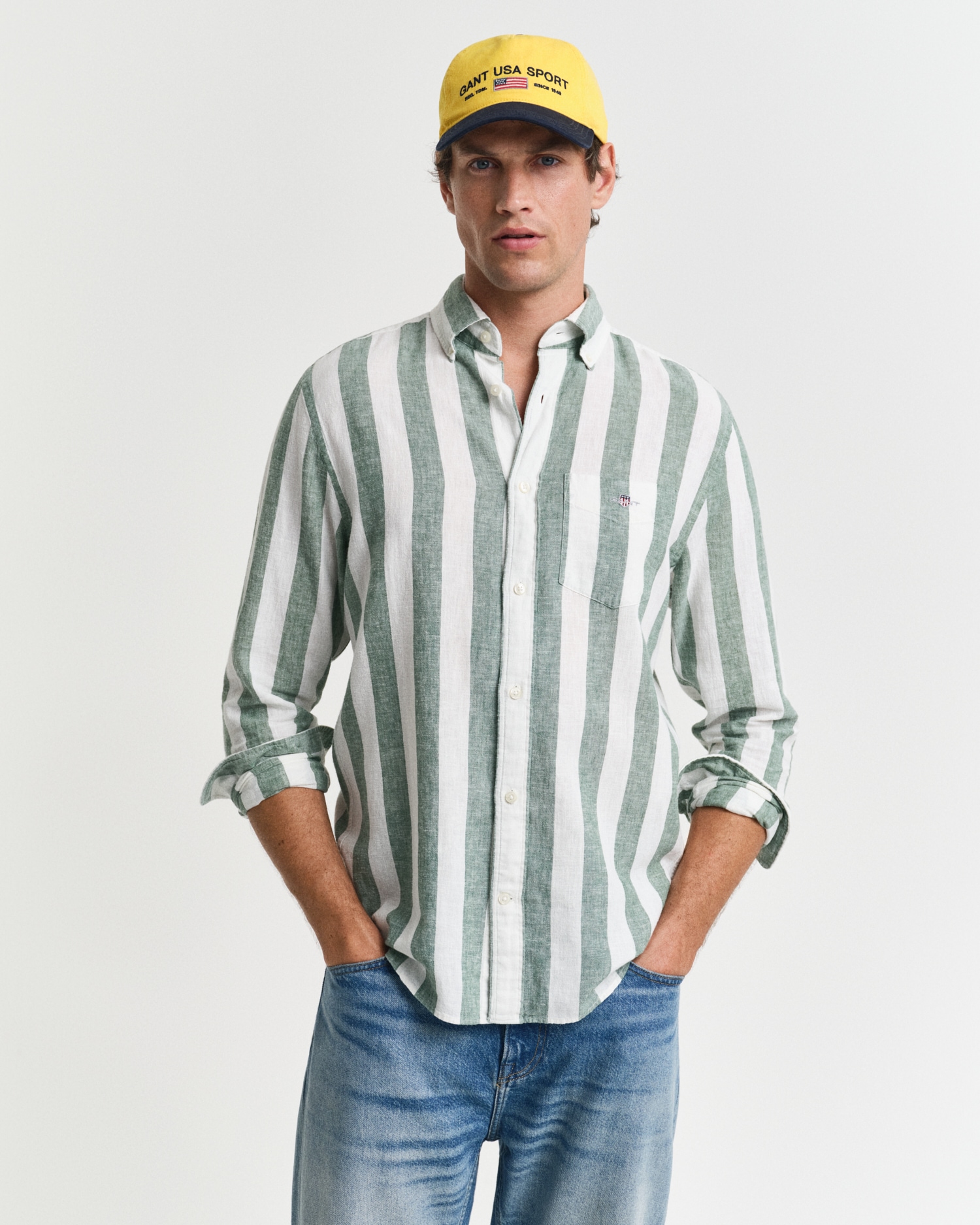 Gant Langarmhemd "REG COTTON LINEN BOLD STRIPE SHIRT" günstig online kaufen