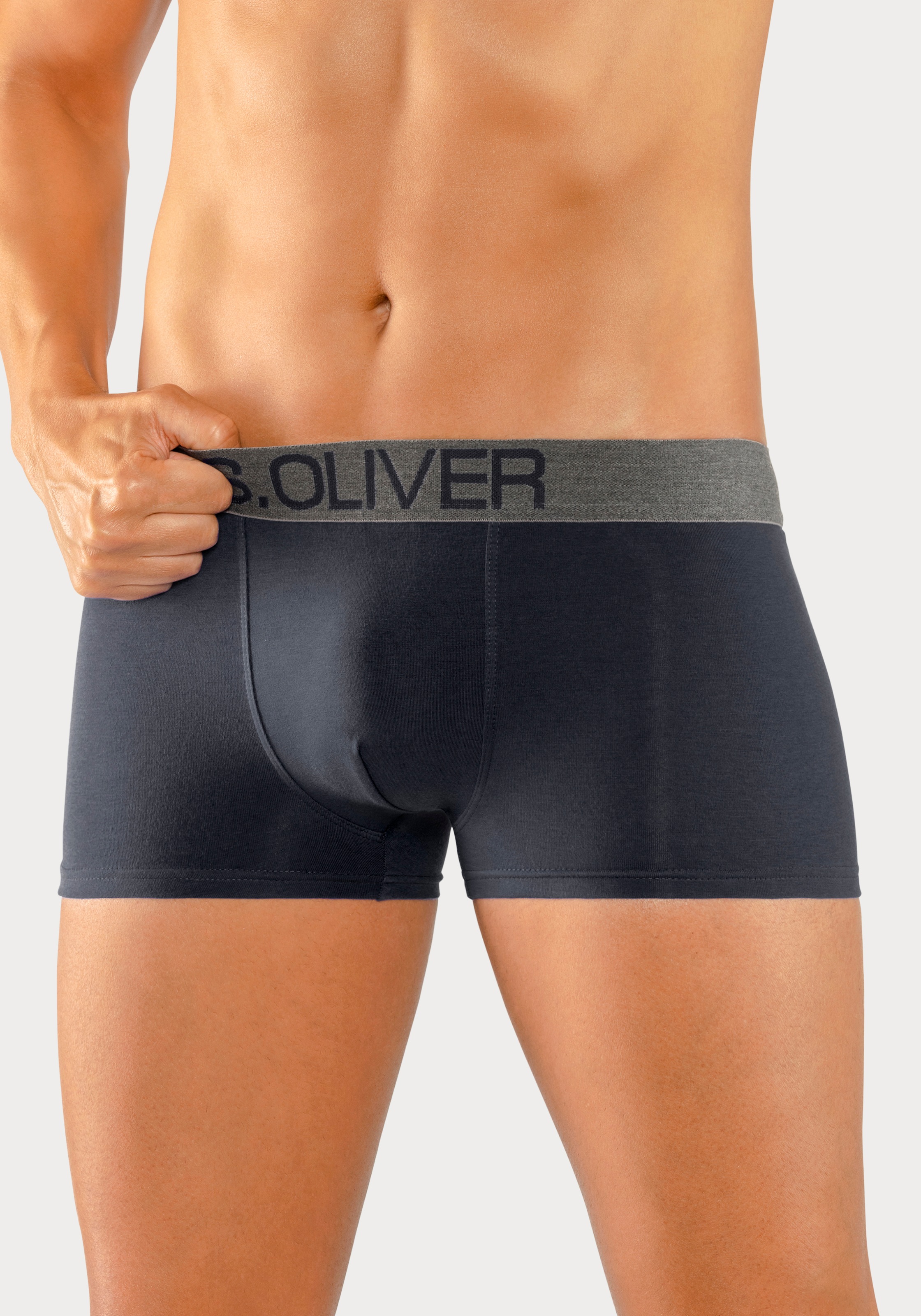 s.Oliver Hipster Packung, 4 Stk. knapp sitzende Boxershorts für Herren aus günstig online kaufen