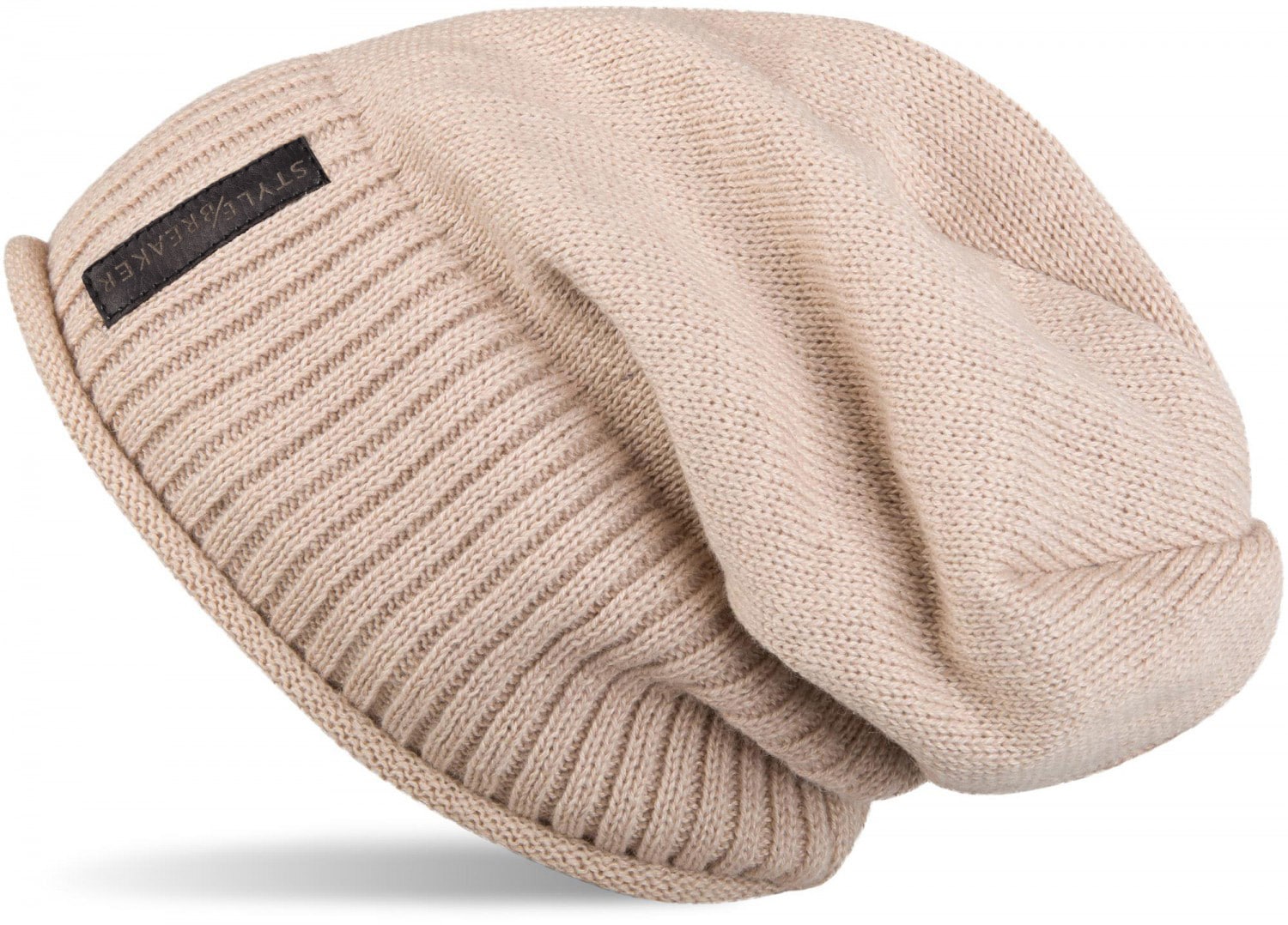 styleBREAKER Strickmütze "Feinstrick Beanie mit Teddyfleece" 1 Stk.