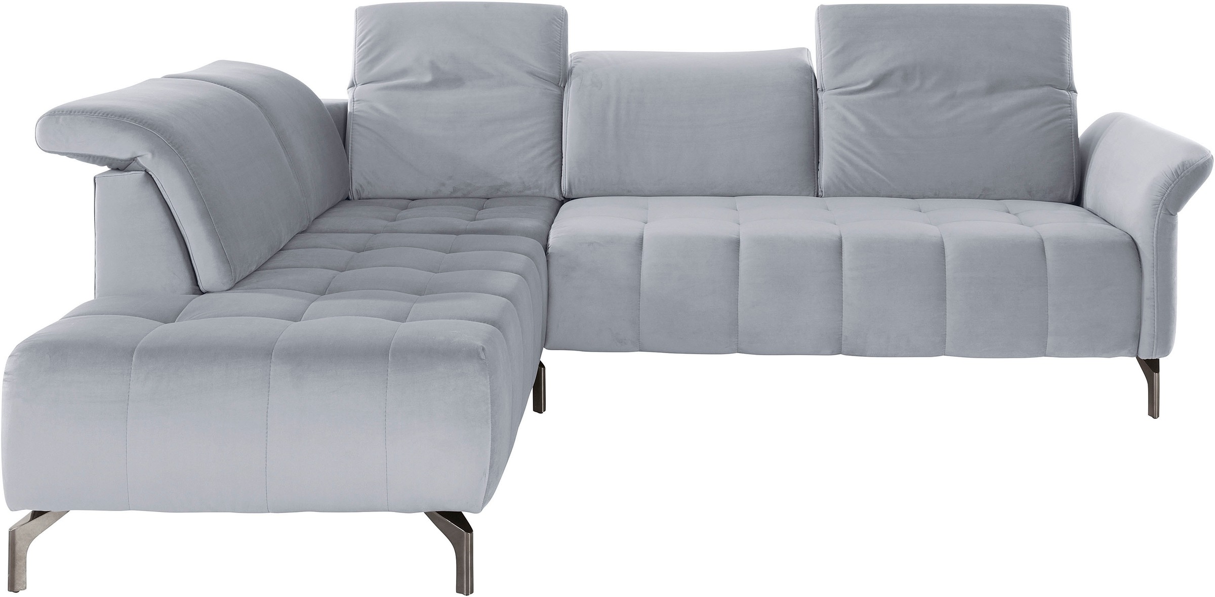 INOSIGN Ecksofa »Fresh L-Form«, Federkern, wahlweise Kopfteilverstellung und motorischer Vorziehsitz