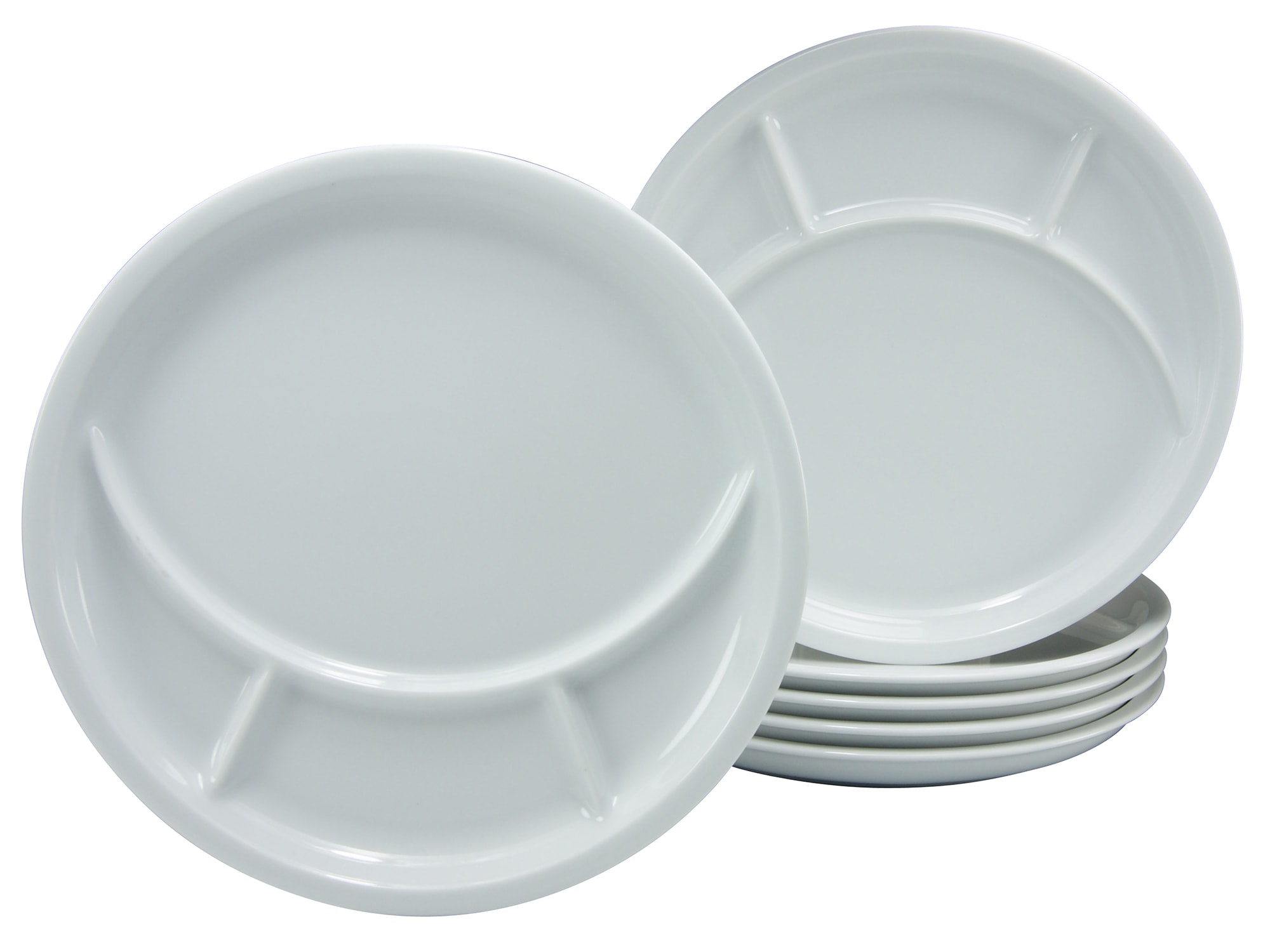 CREATABLE Fondueteller "Essteller Universal", 27cm, weiß, Speiseteller, Teller Set, 4 Personen, Porzellan, spülmaschinenfest, Made in Europe