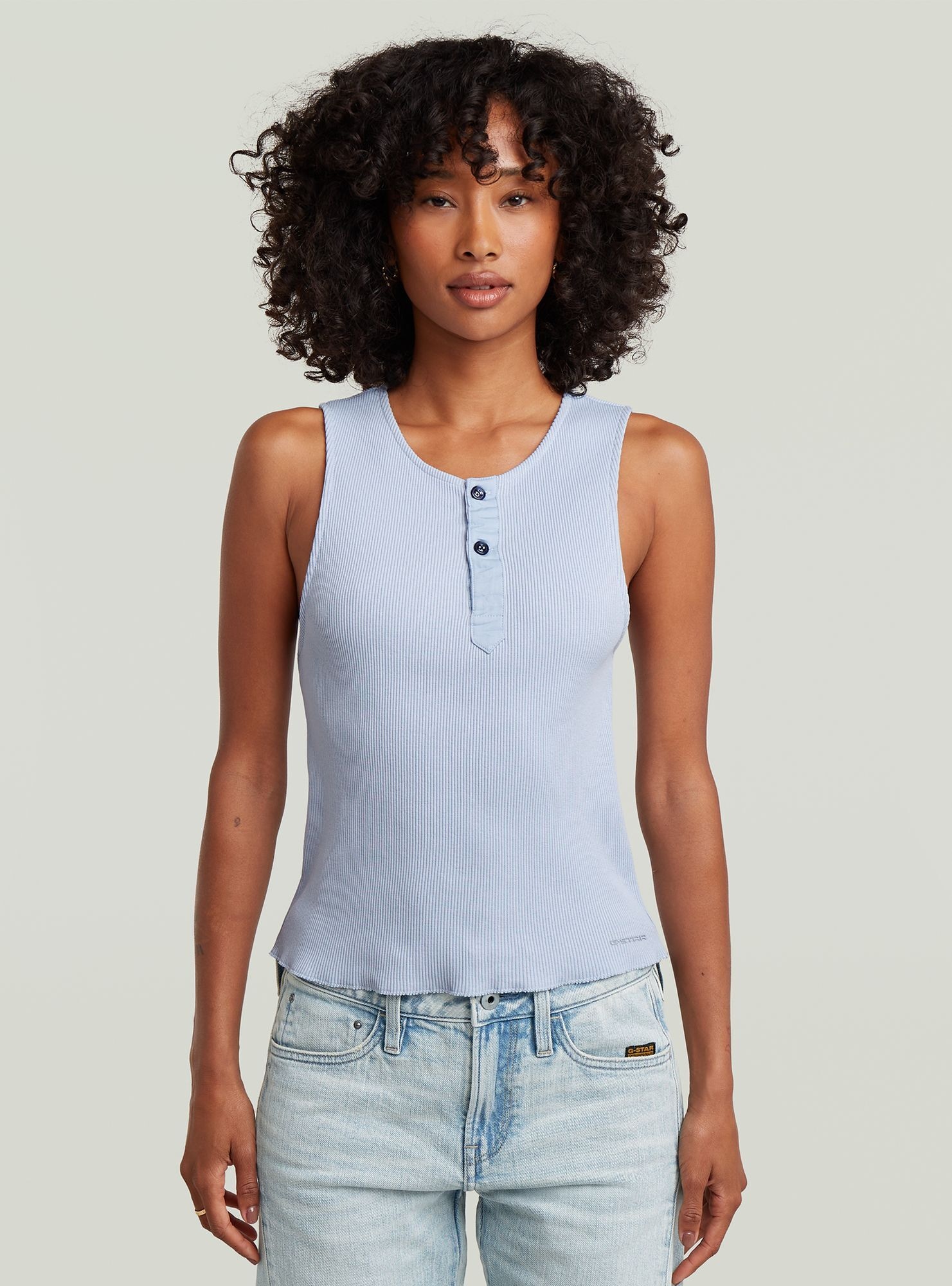 G-STAR T-Shirt "Slim Henley Tank T-Shirt" günstig online kaufen