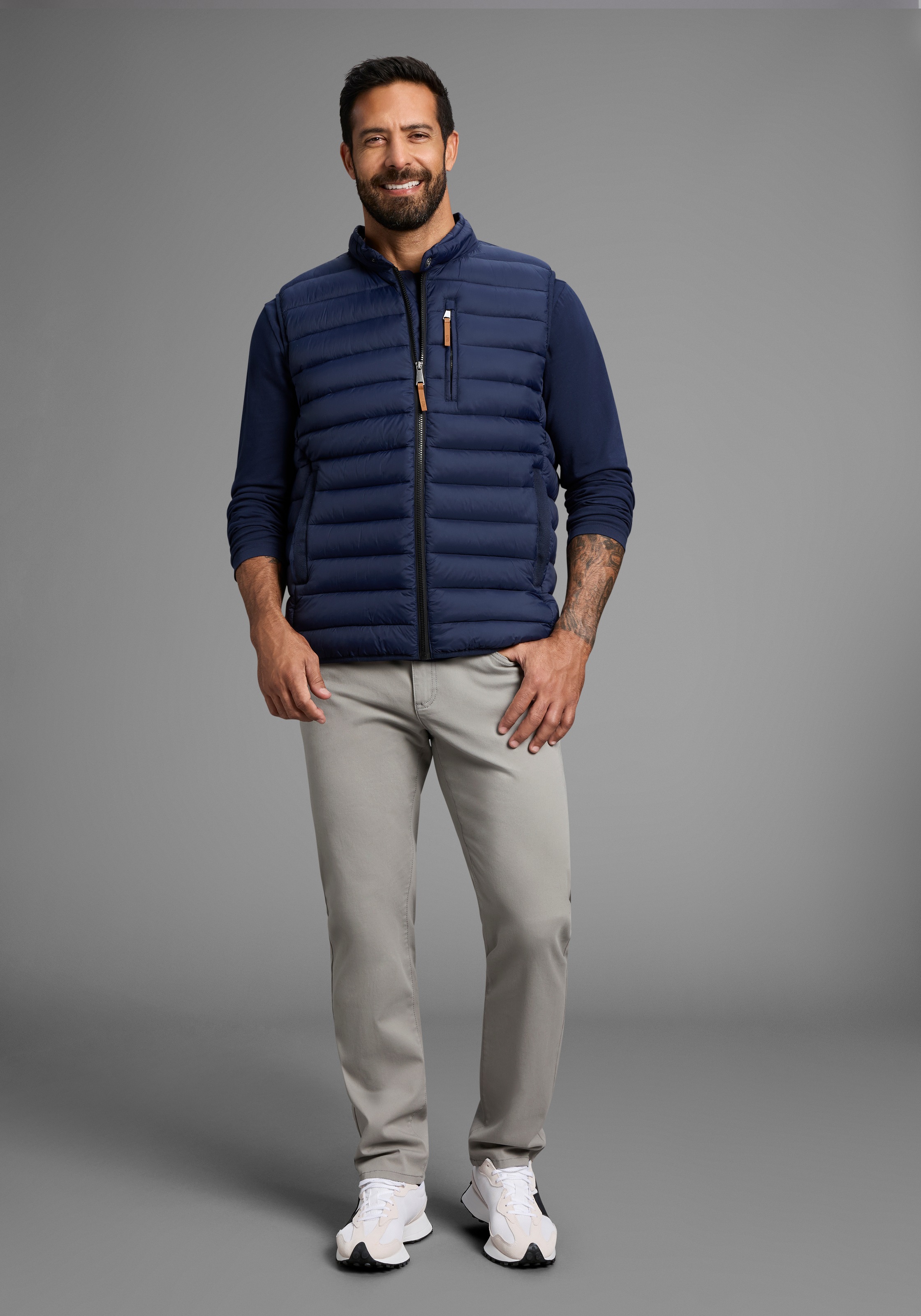 Mans World Steppweste mit Sehkragen, ideal für den Übergang günstig online kaufen