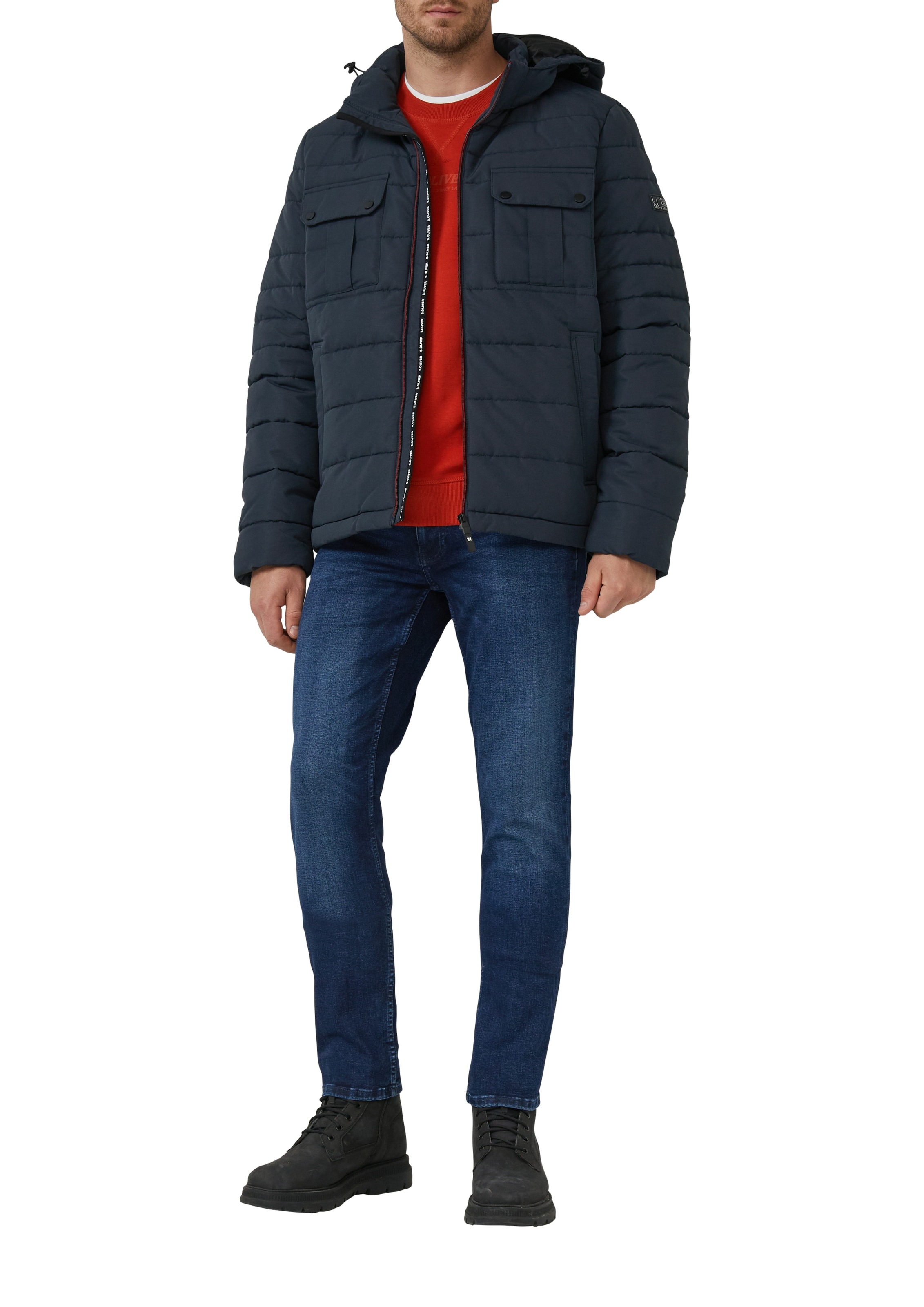 s.Oliver Steppjacke, mit Kapuze, mit Kapuze und Kordelzug günstig online kaufen