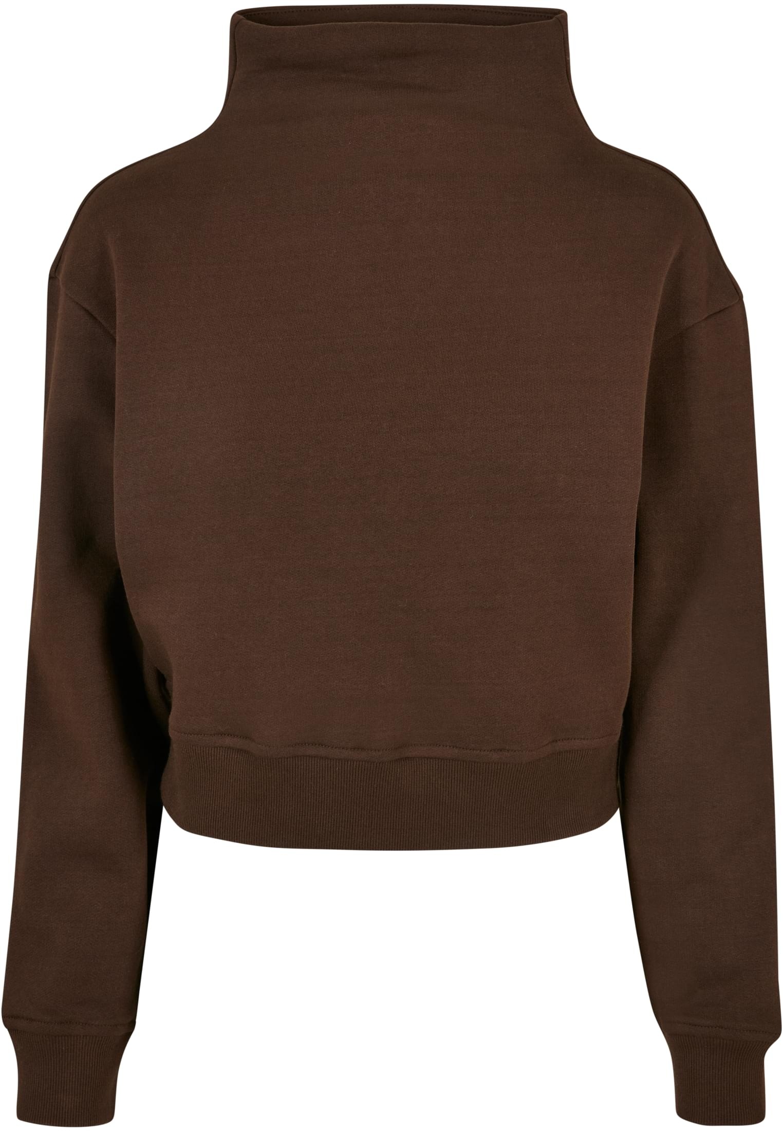 URBAN CLASSICS Sweater »Urban Classics Damen Ladies Organic Short High Neck Crew«, (1 tlg.)