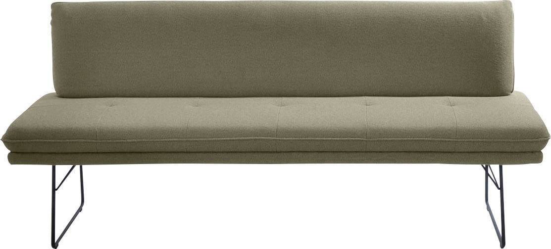 Polsterbank, B:195cm H:87cm T:65cm, grün, K+W KOMFORT & WOHNEN, Esszimmer, Sitzbänke, Spitzkissenoptik, Sitzsteppung, hoher Sitzkomfort, in 2 Größen