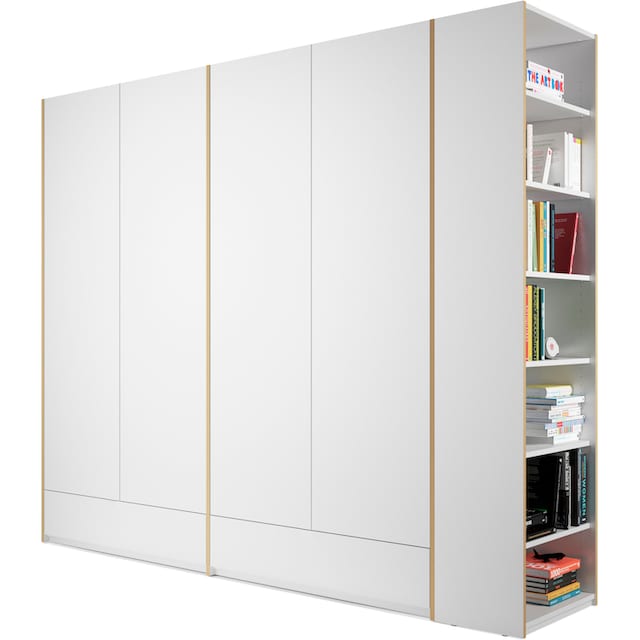 Müller SMALL LIVING Kleiderschrank »Modular Plus Variante 4«, 2 Schubladen,  Anbauregal wahlweise links oder rechts montierbar | BAUR