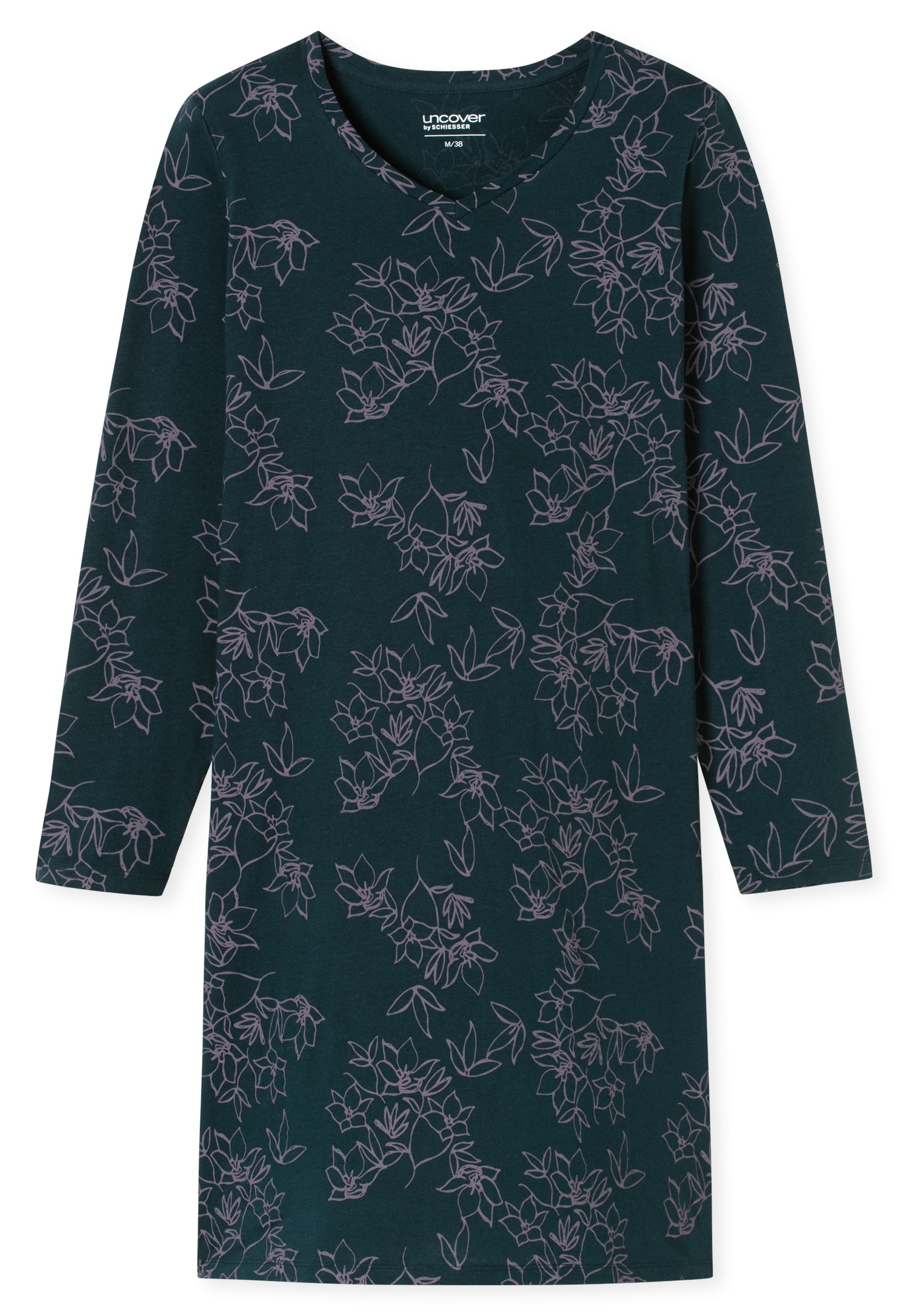 uncover by SCHIESSER Nachthemd »UNCOVER Nightwear«, Baumwolle, Single Jersey-Qulität, V-Neck, weich, atmungsaktiv