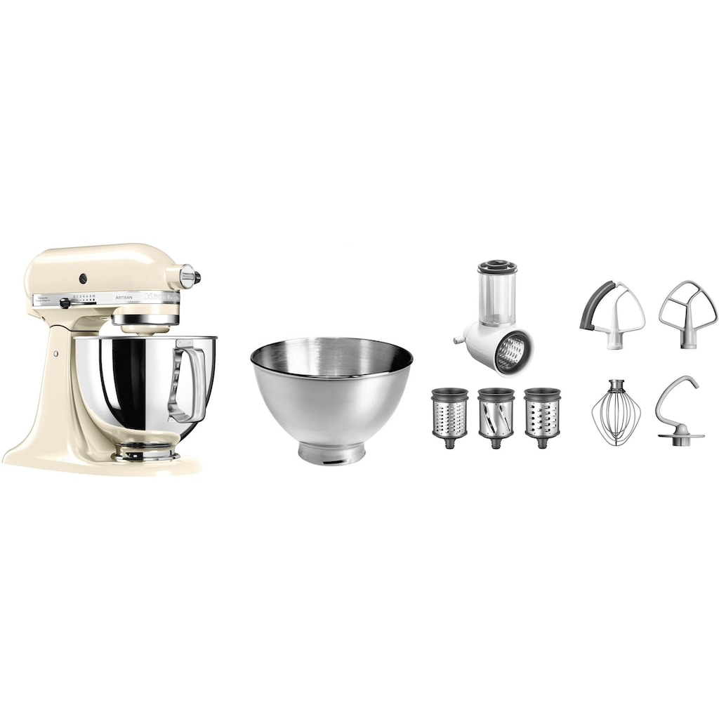 KitchenAid Küchenmaschine »5KSM175PSEAC+5KSMVSA ALMOND CREAM«