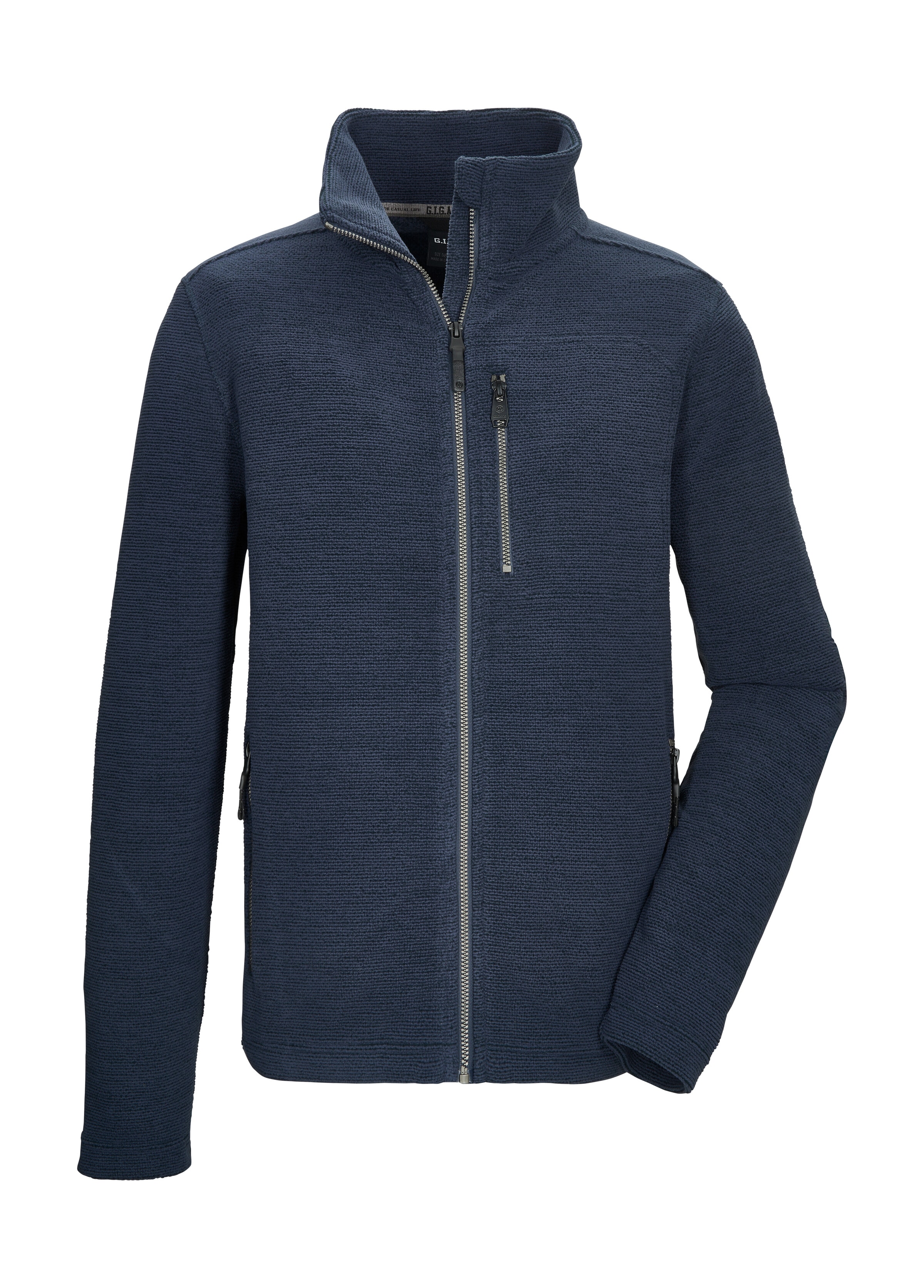 G.I.G.A. DX by killtec Fleecejacke "GW 14 MN KNTFLC JCKT" Strickfleecejacke mit Zipper-Taschen und Kinnschutz