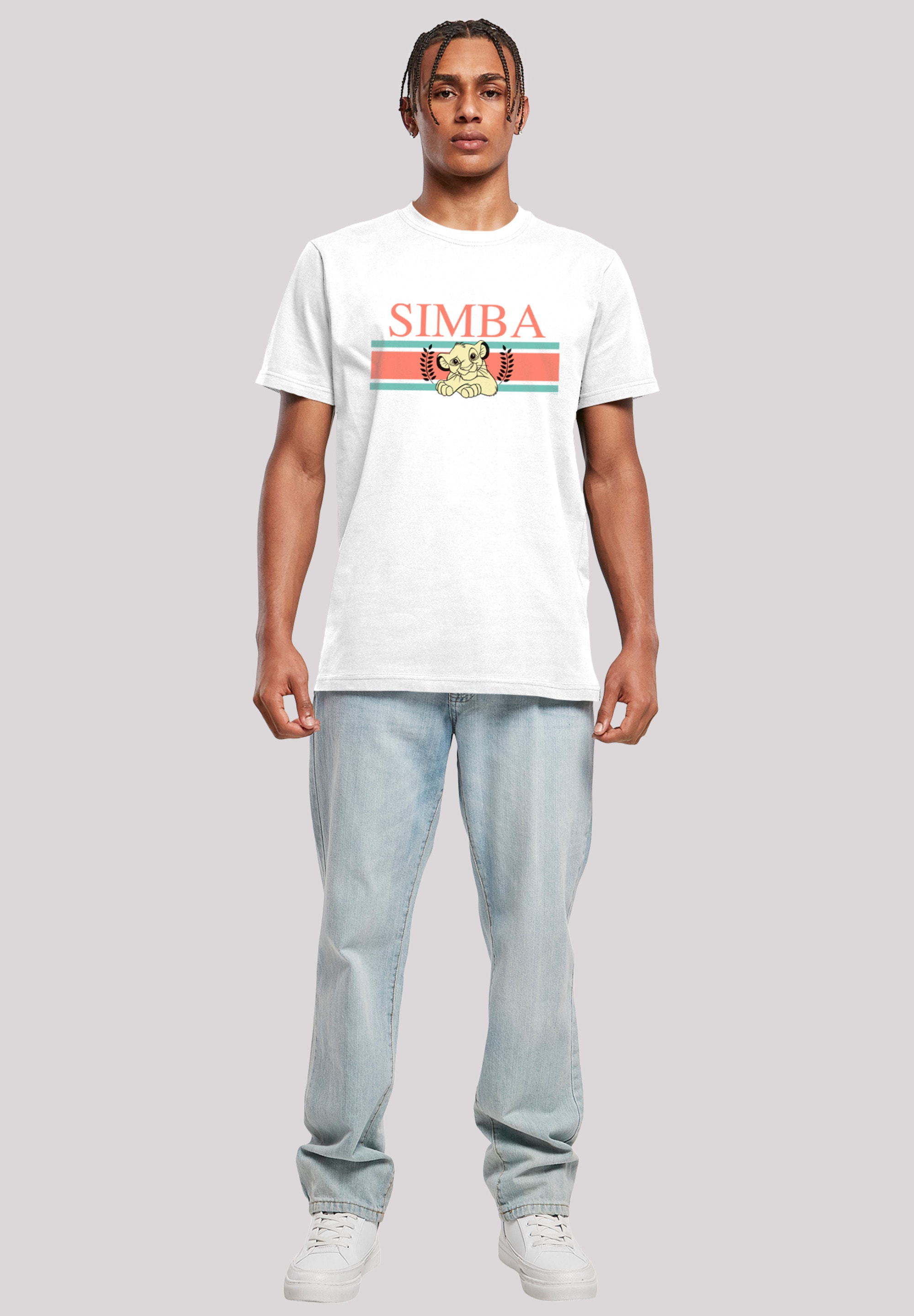 F4NT4STIC T-Shirt »Disney König der Löwen Simba Stripes«, Print