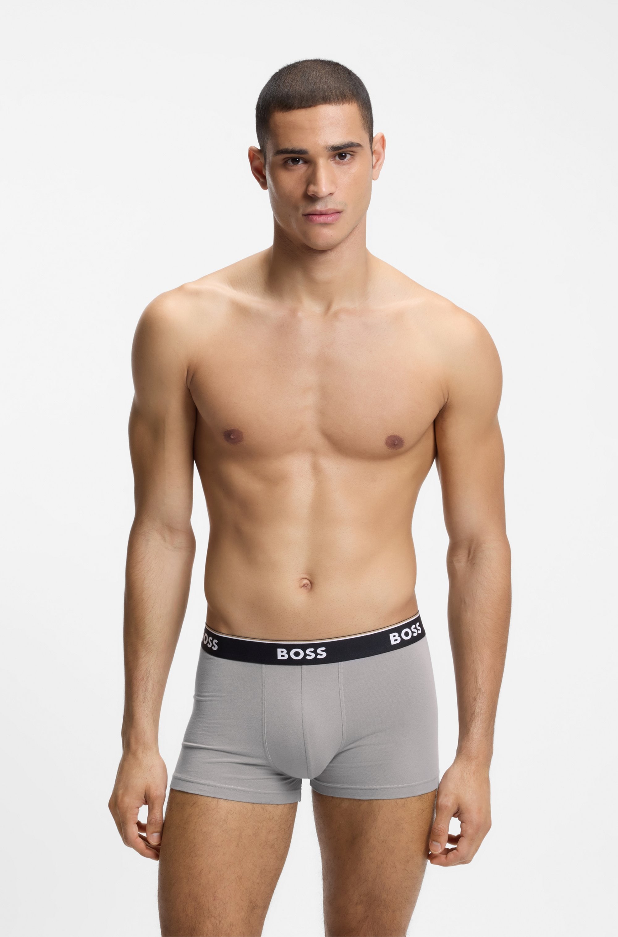 BOSS Trunk Packung, 3 Stk. aus Stretch-Baumwolle, elastischer Bund, mittlere Bundhöhe