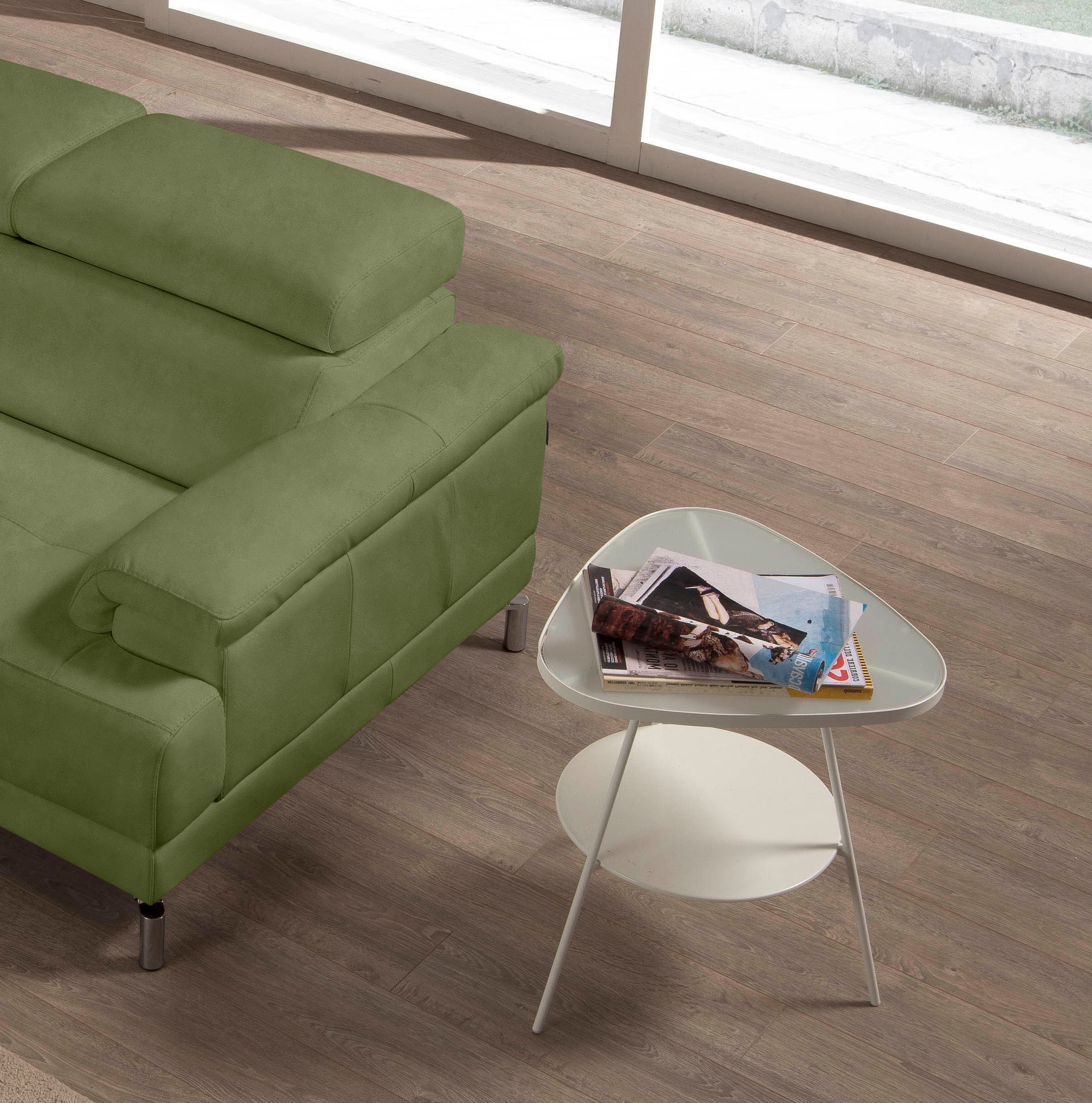 Egoitaliano Ecksofa »Soul, Design und Sitzkomfort auf hohem Niveau, tolle Details, L-Form«, mit Recamiere, inkl. Kopfteilverstellung