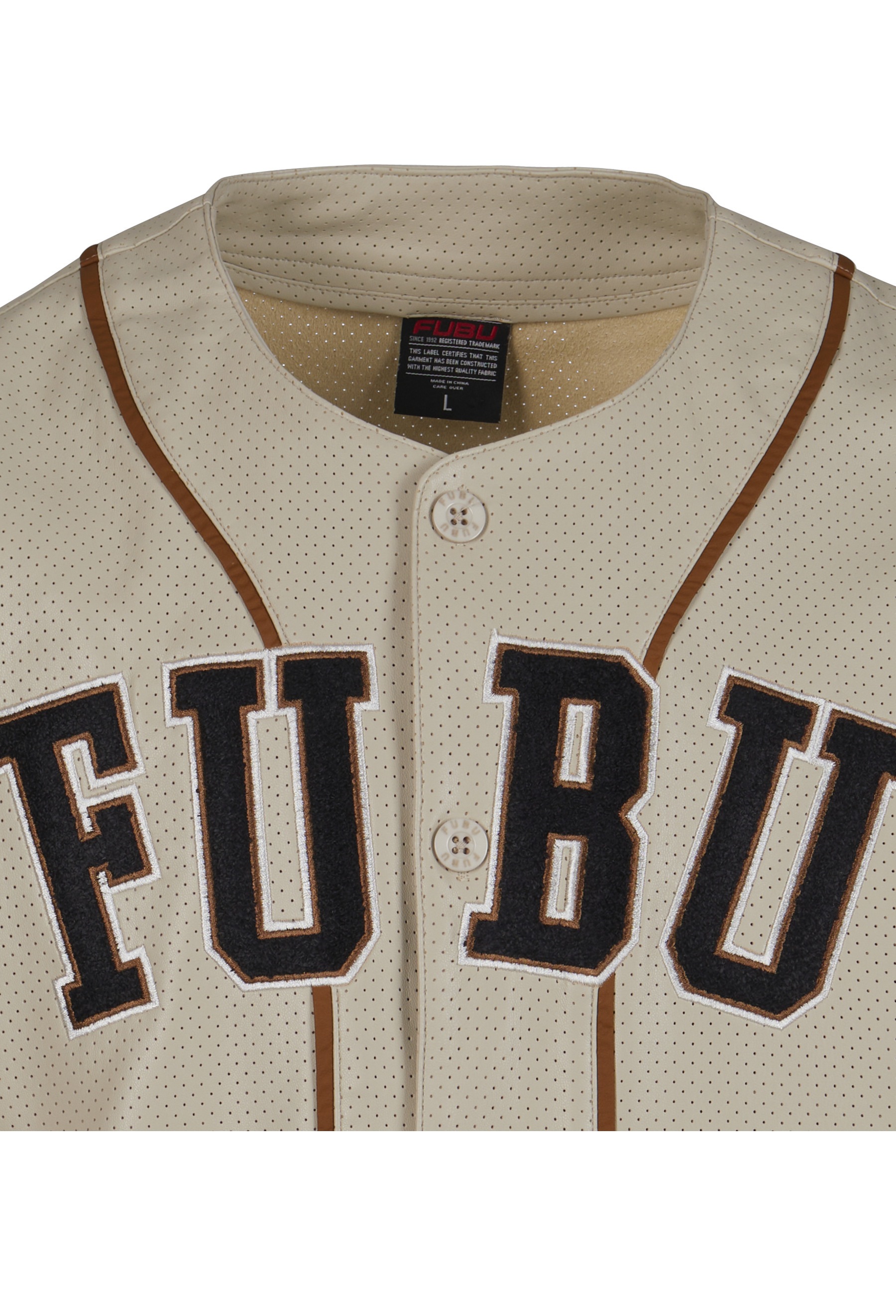Fubu T-Shirt »Fubu Herren FM233-007-1 FUBU College Leather Baseball Jersey« 1 Stk.