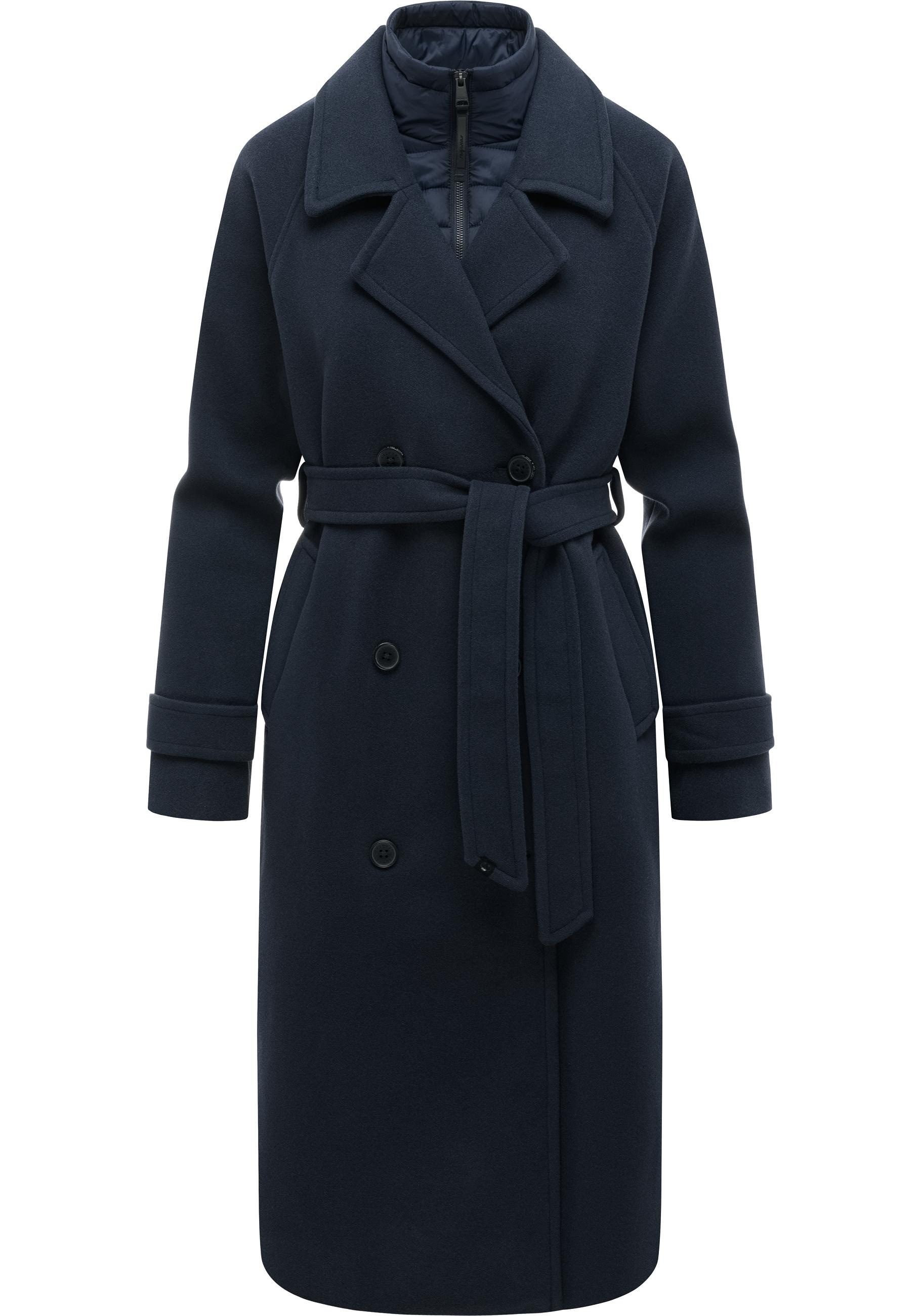 Ragwear Langmantel »Trenchie Felt Y« Weicher Trenchcoat mit herausnehmbarem Stepp-Inlay